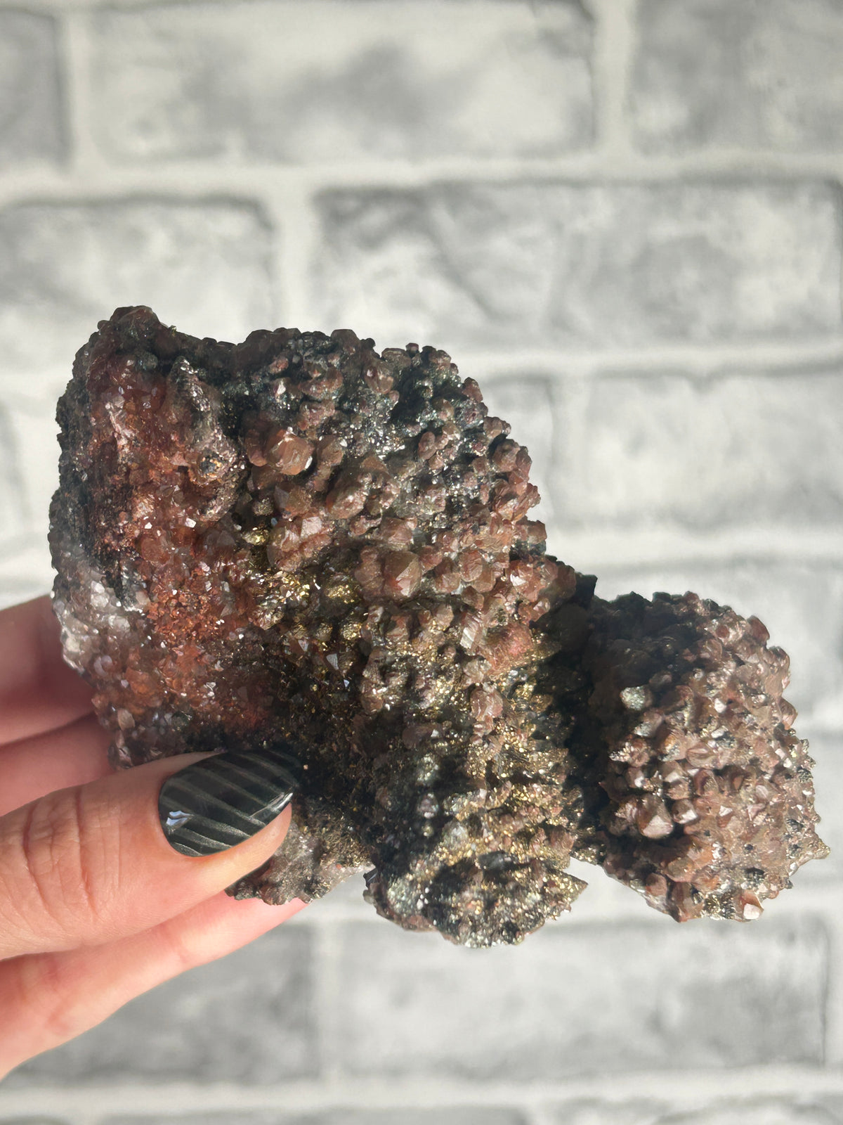 Pyrite on Benz Calcite from Daye, Hubei, China