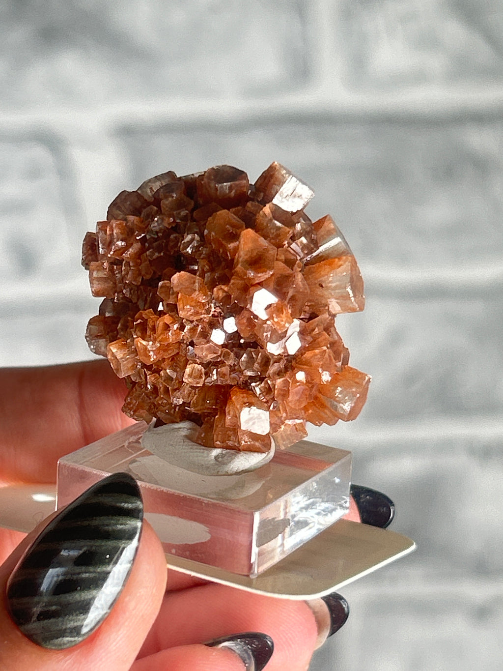 Spudnik Red Aragonite Cluster