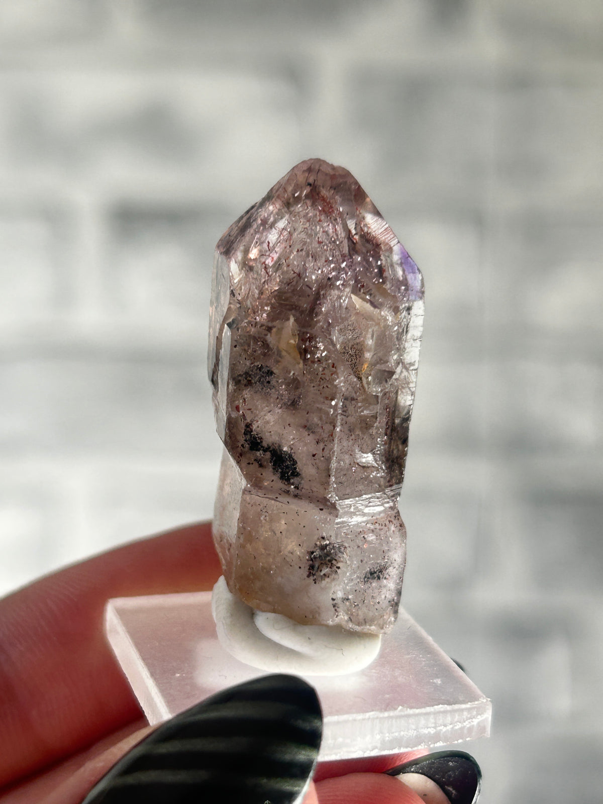 Amethyst scepter With Various Mineral Inclusions