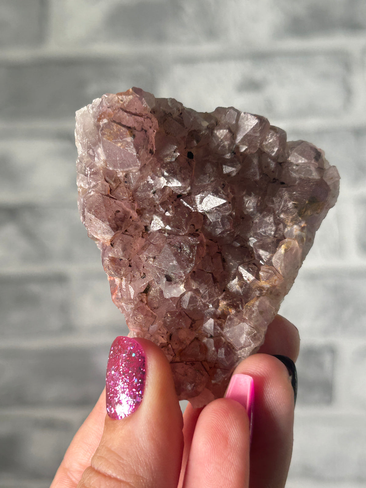 Red amethyst with Hematite inclusions