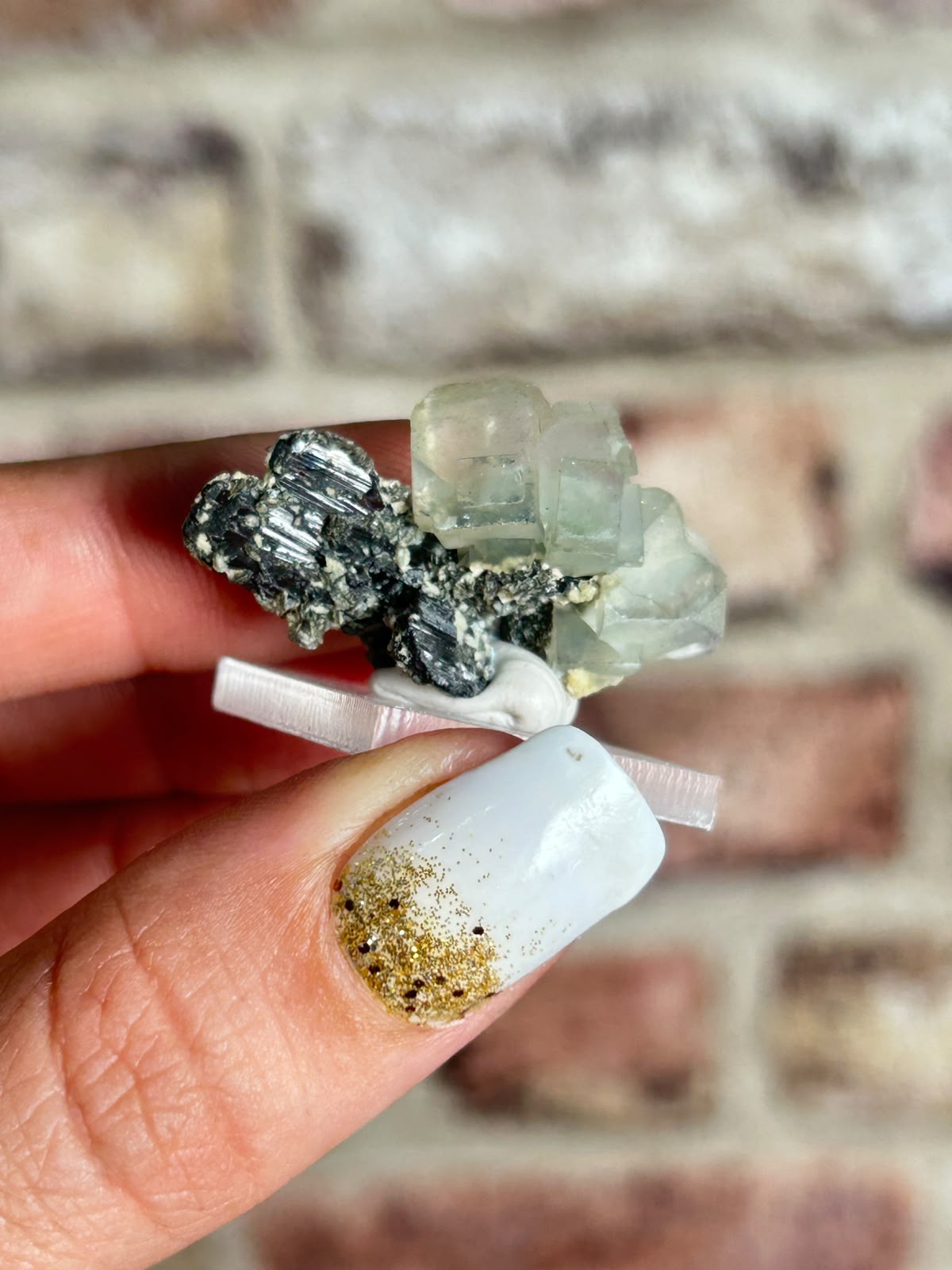 Green Fluorite on Ferberite