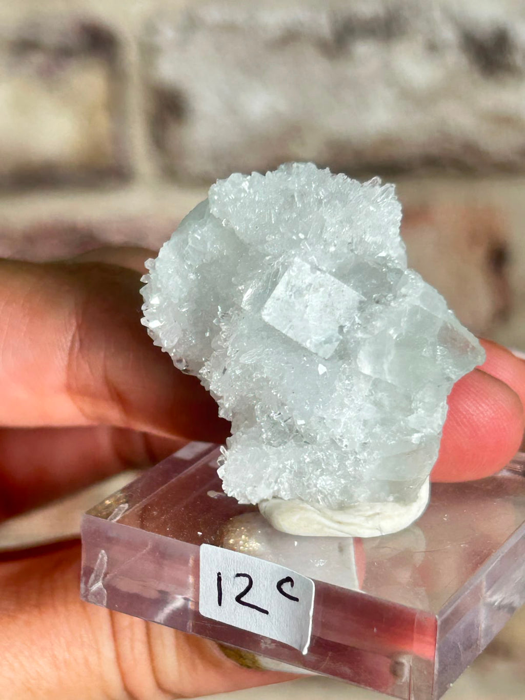 Glassy Fluorite on Quartz C