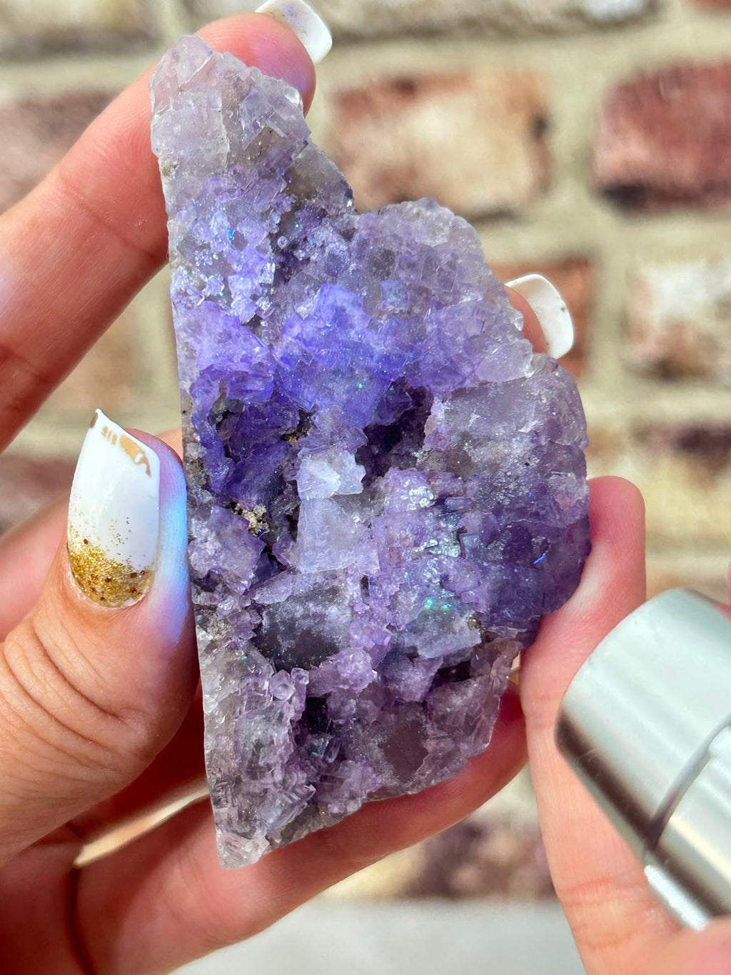 Petroleum / Galaxy Stepped Matrix Fluorite F