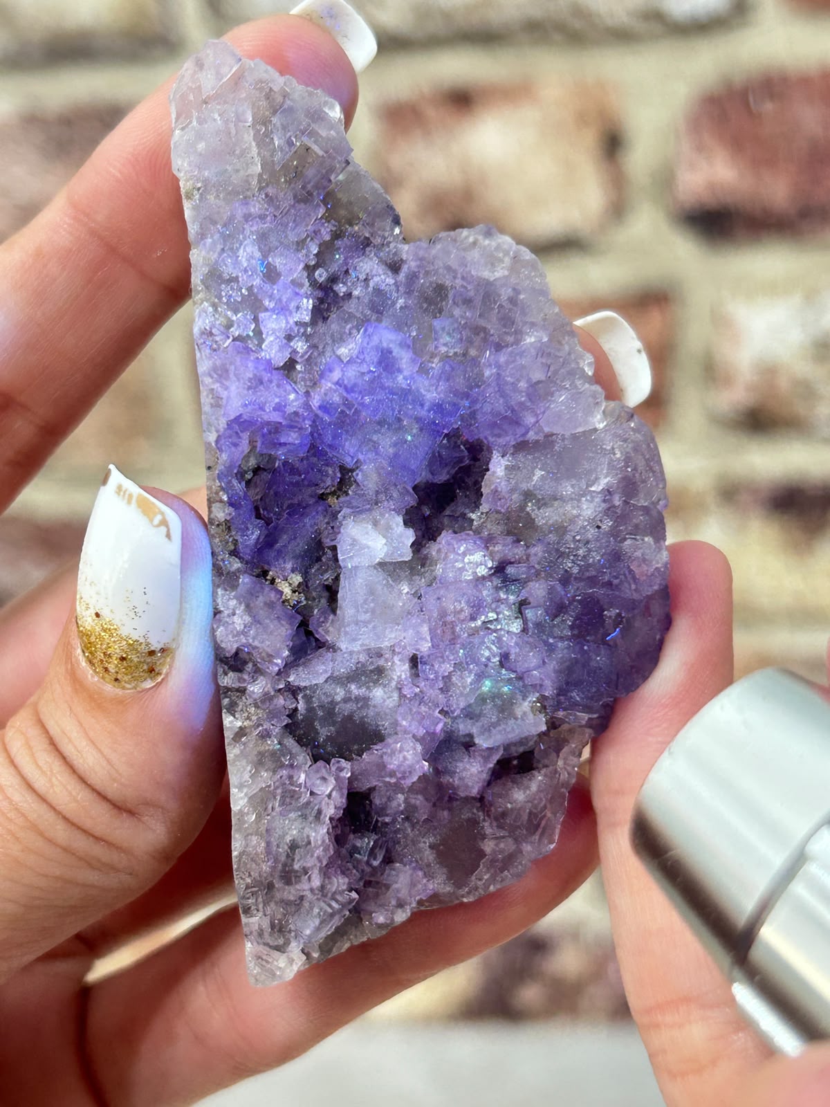 Petroleum / Galaxy Stepped Matrix Fluorite F
