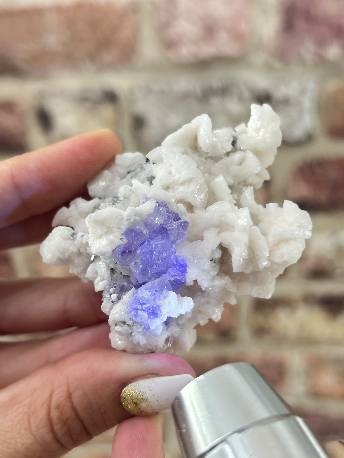 White Dolomite with Quartz & Fluorite