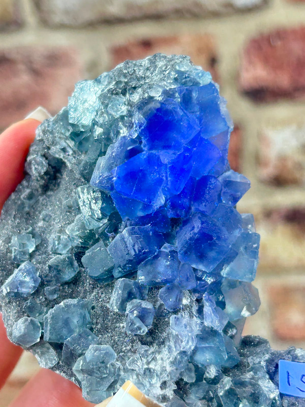 Fluorite on Sugar Quartz with Calcite B