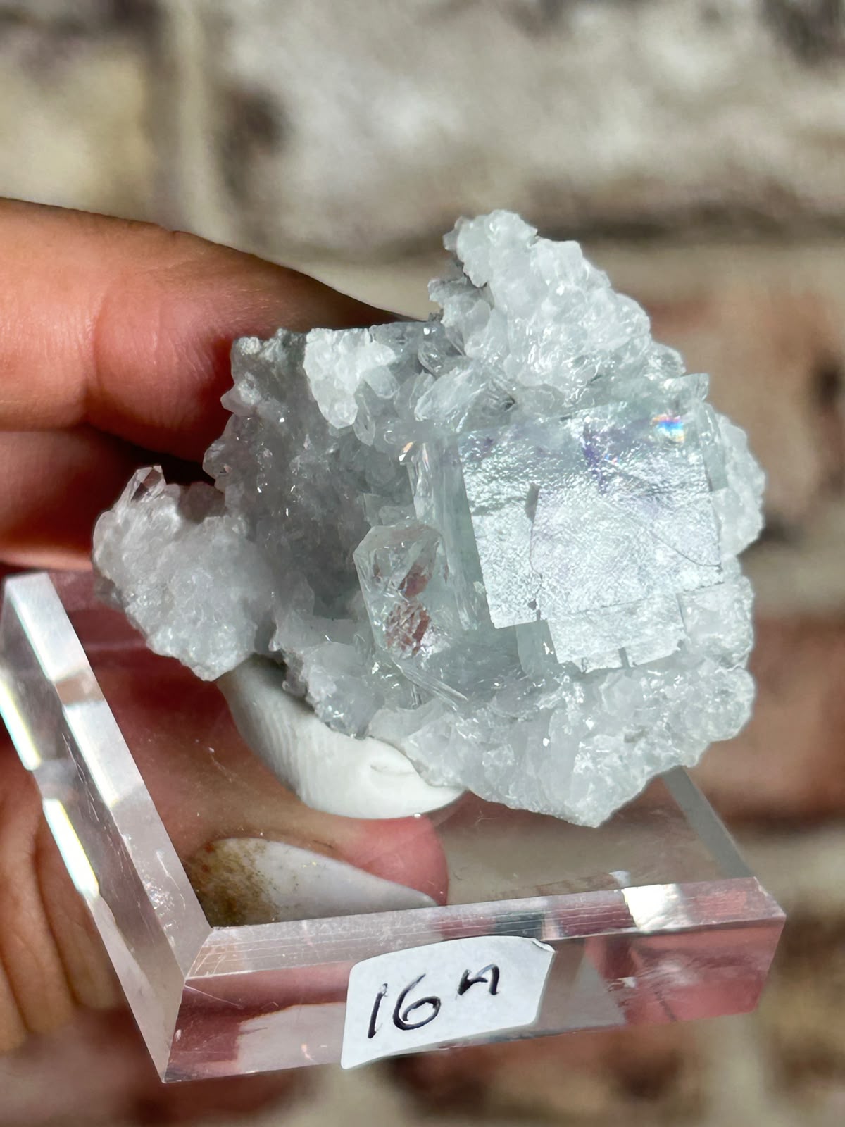Glassy Fluorite with Purple Phantoms A