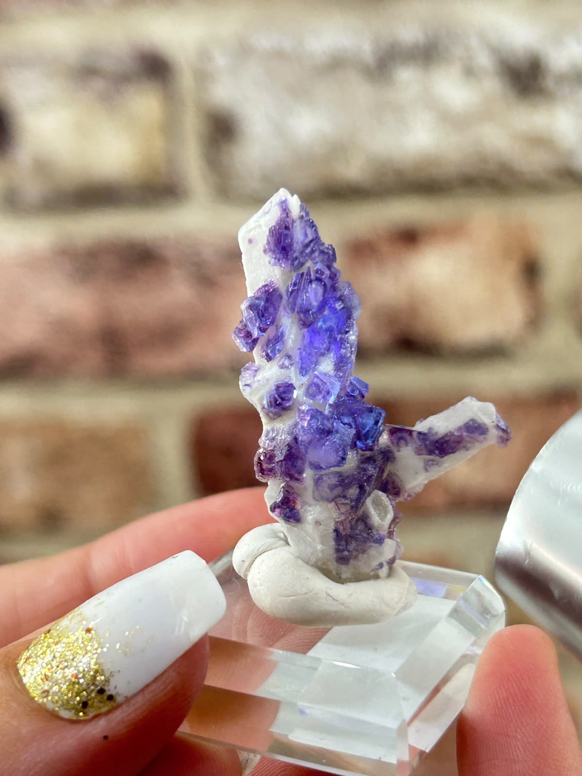 Fluorite on Candle Quartz