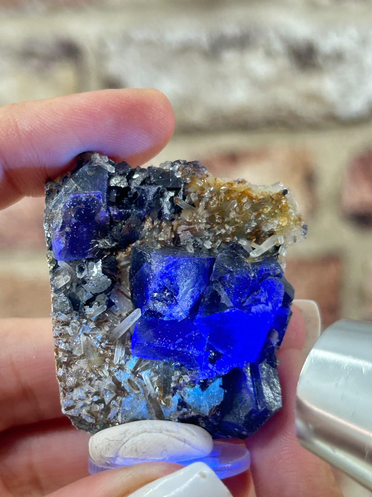 Phantom Fluorite with Actinolite & Rutile D