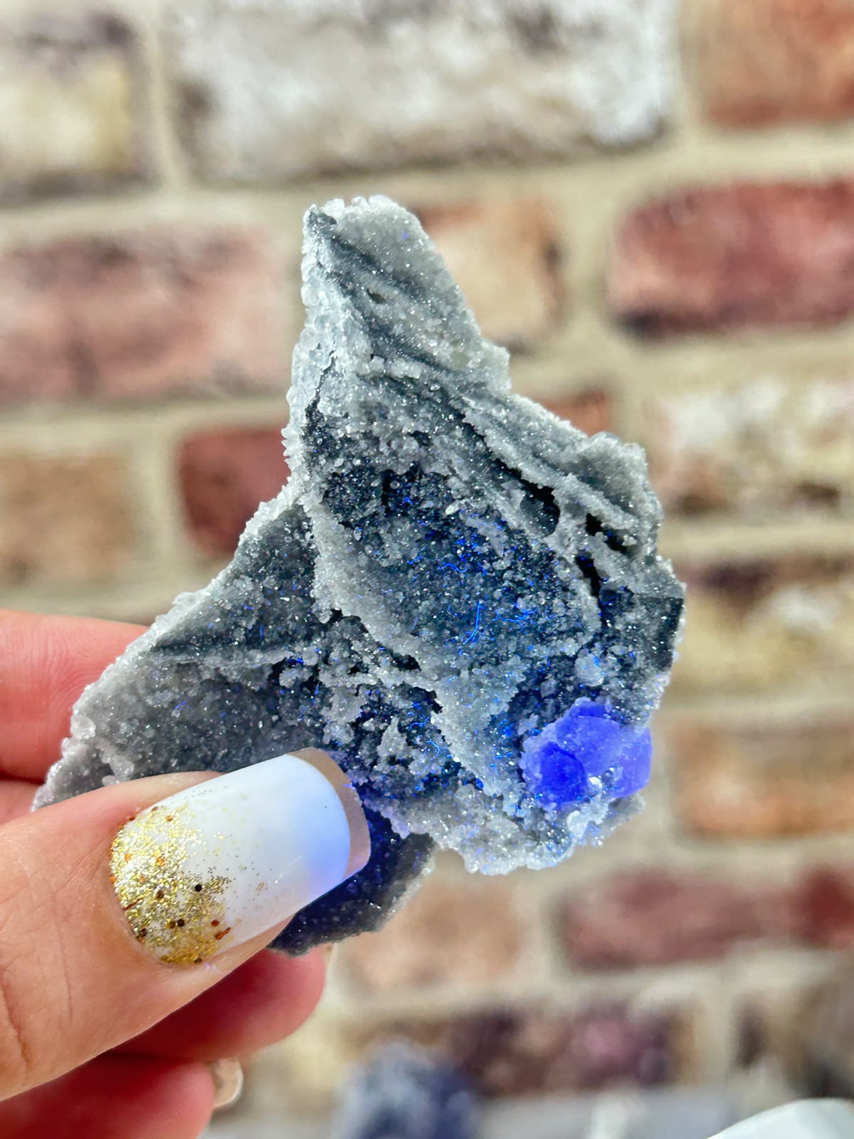 Fluorite on Sugar Quartz with Calcite C