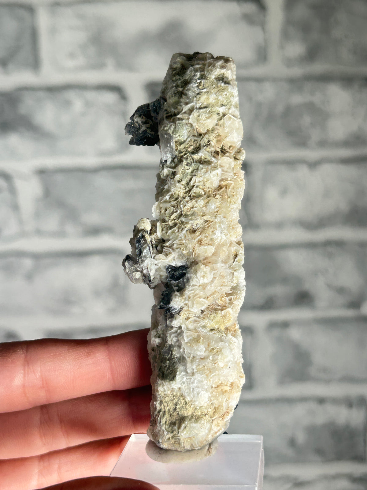 Candle Quartz with Specularite and Calcite, Huanggang Fe-Sn Deposit, Inner Mongolia