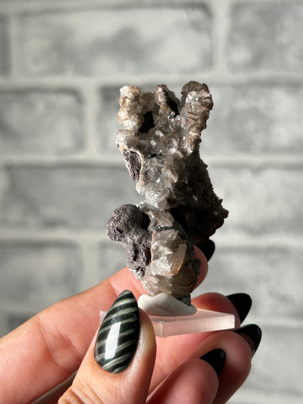 Pyrite on Benz Calcite from Daye, Hubei, China