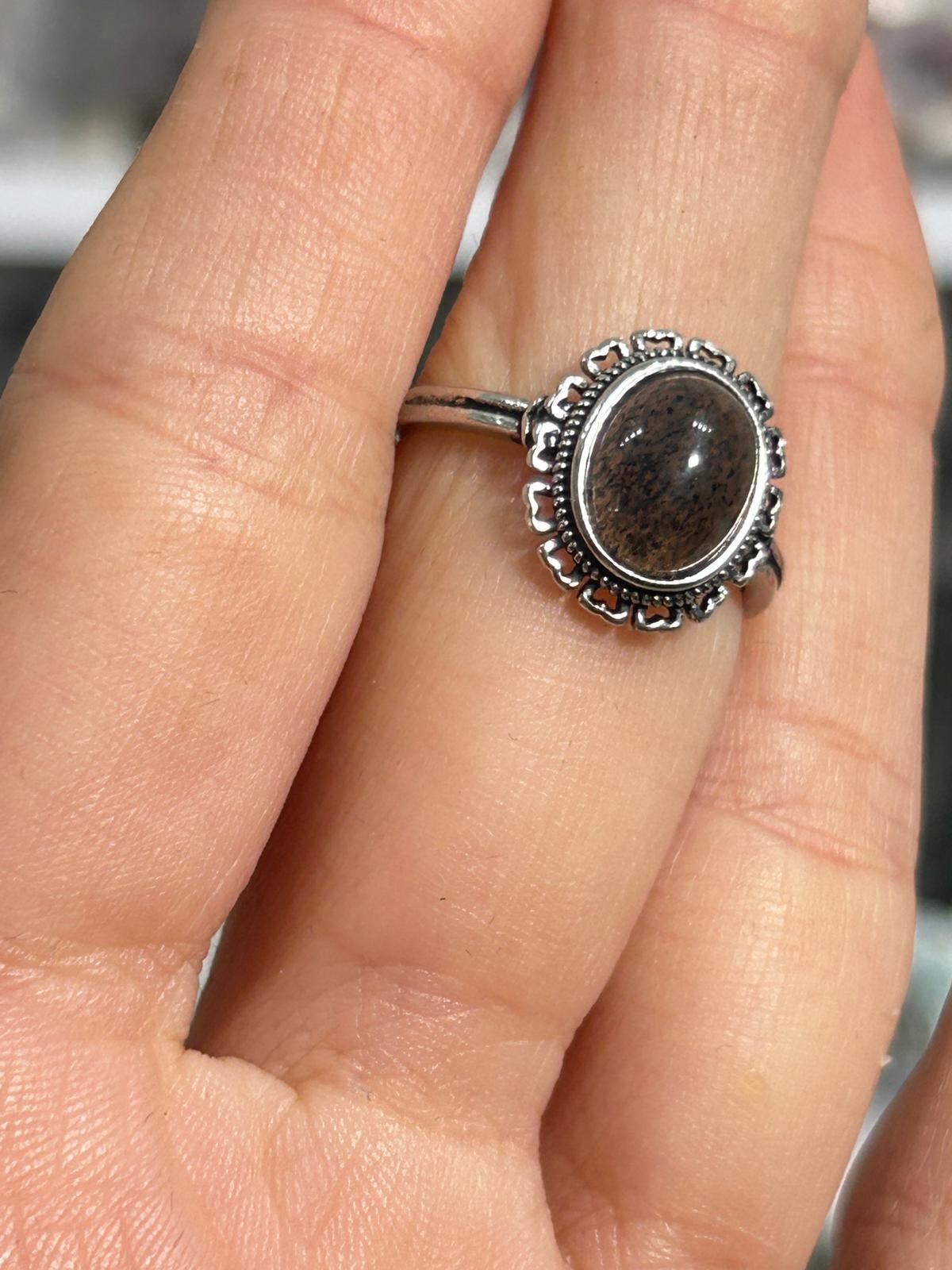 Labradorite Gold Flash Copper Ring