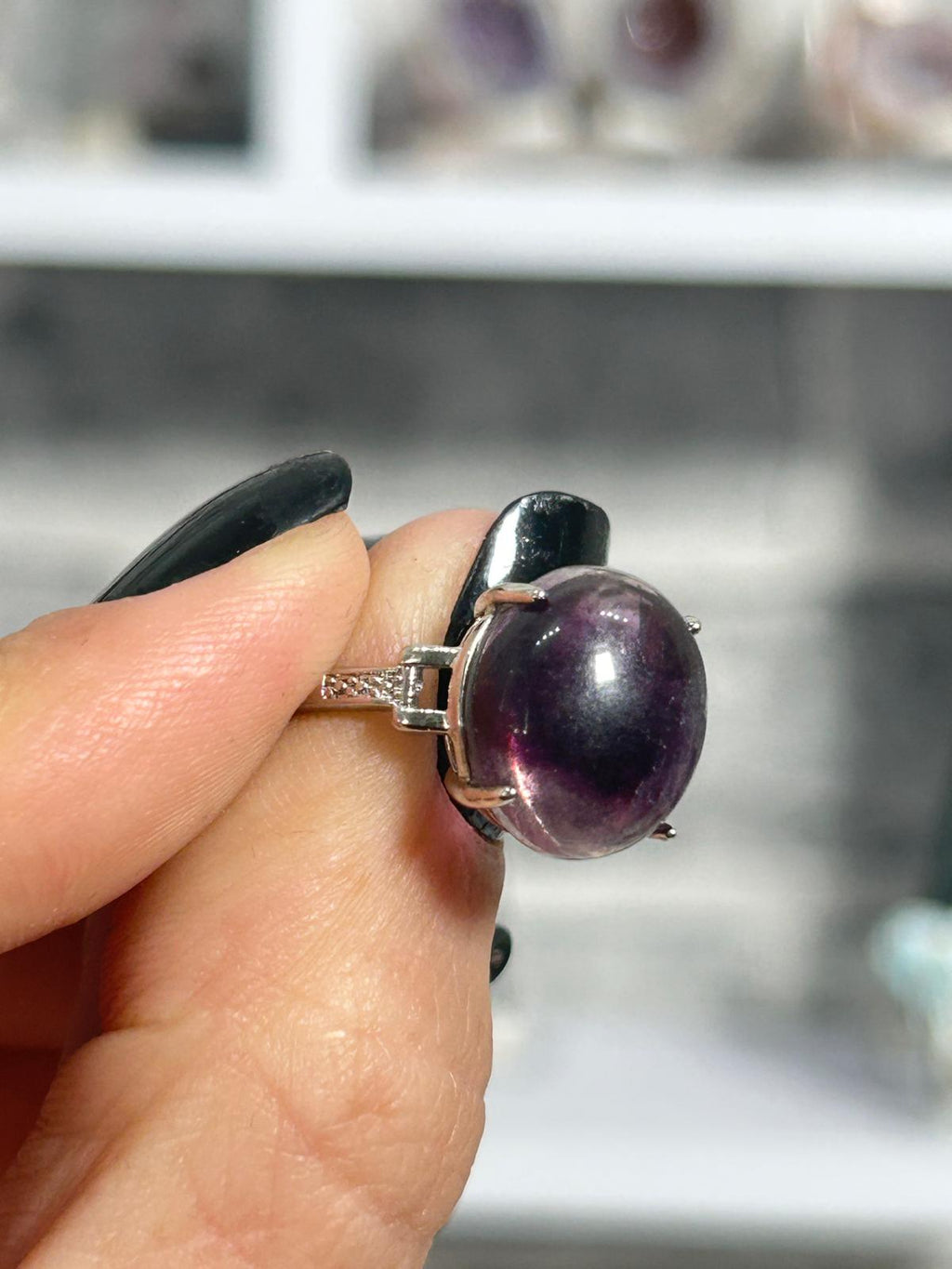 Fluorite Copper Ring