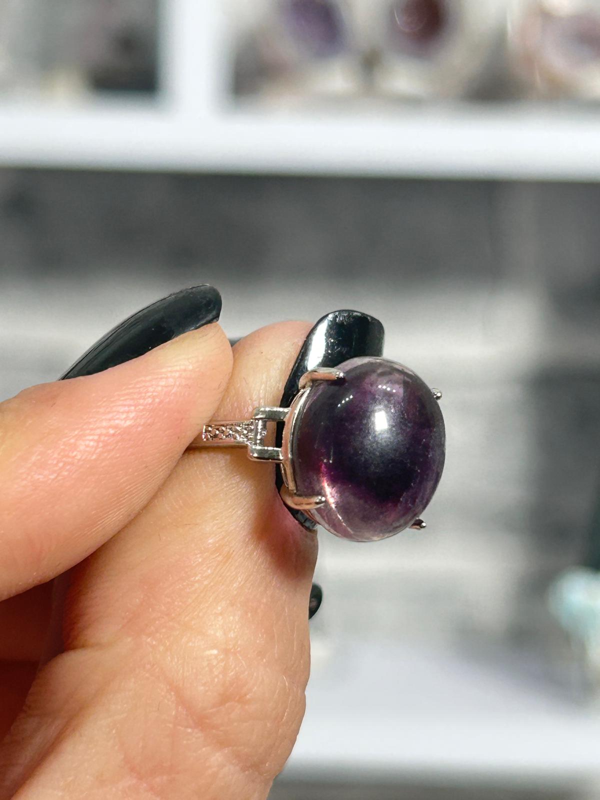 Fluorite Copper Ring