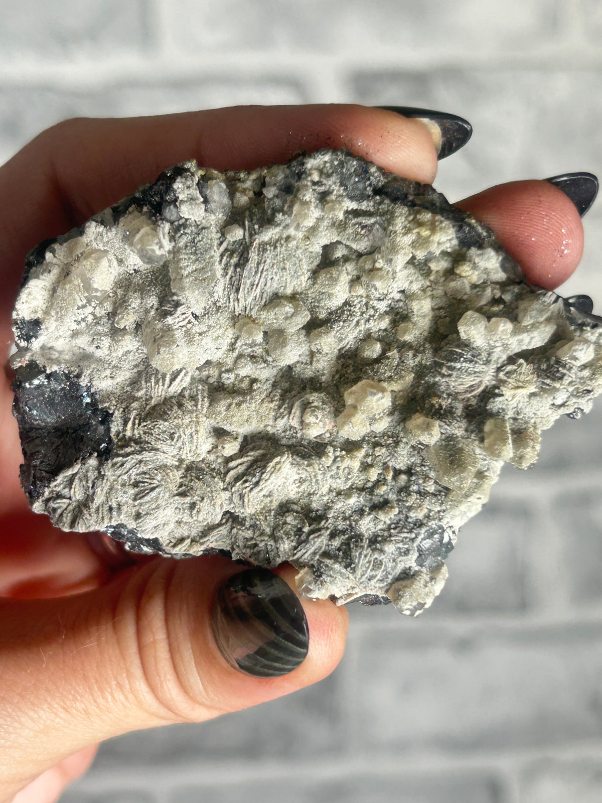 Specularite roses on Quartz with Calcite Sugar from inner Mongolia