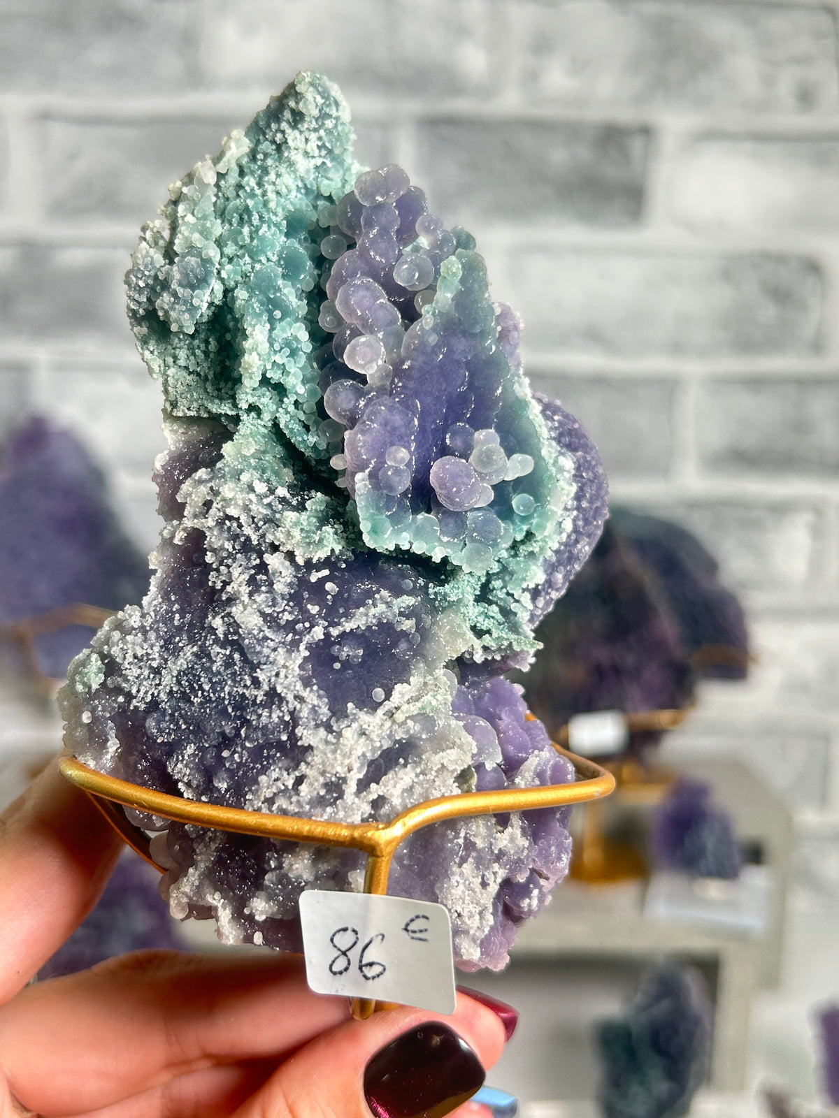Purple & Mint Green Grape Agate Cluster E