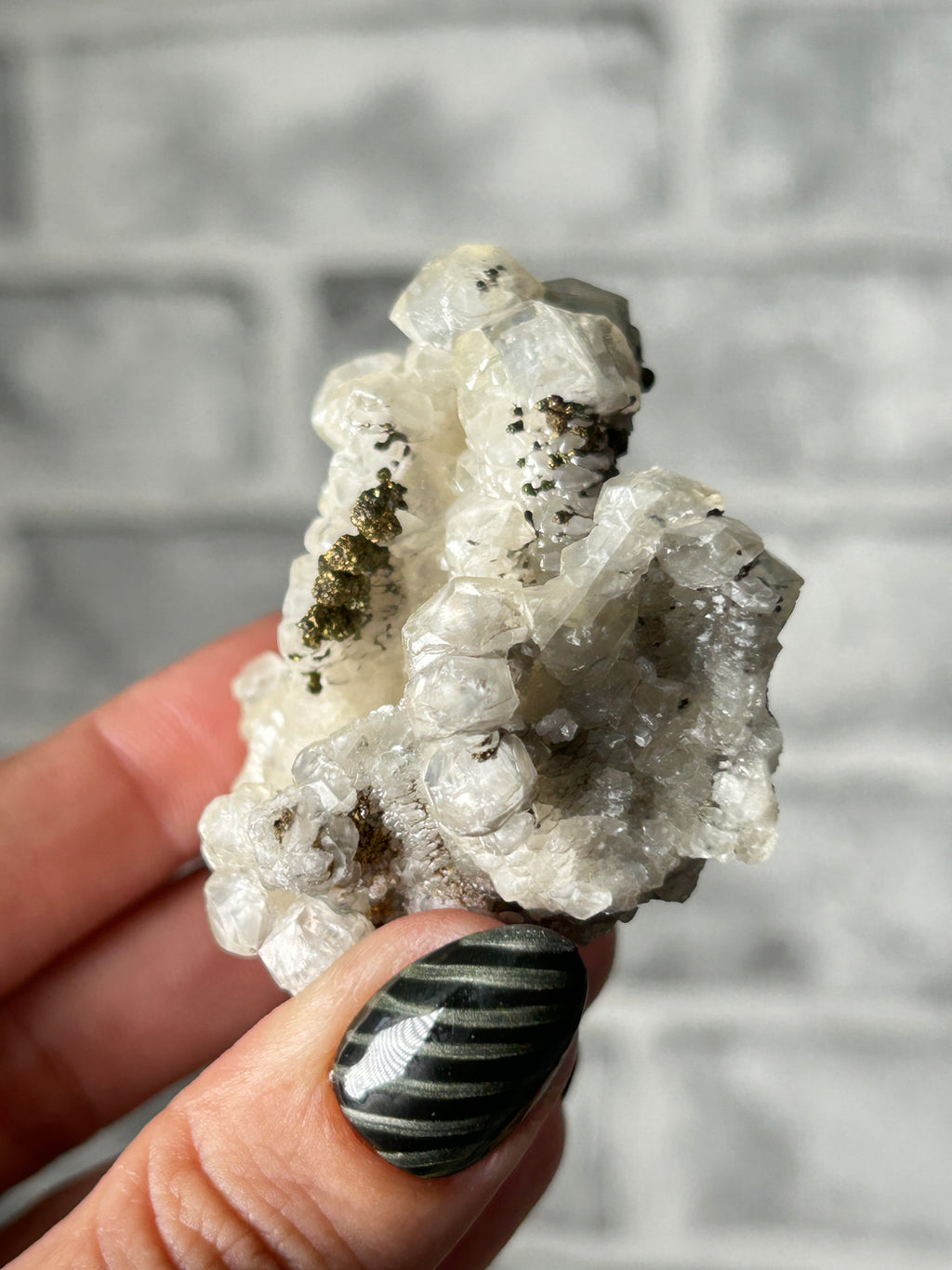 Pyrite on Calcite from Hunan, China