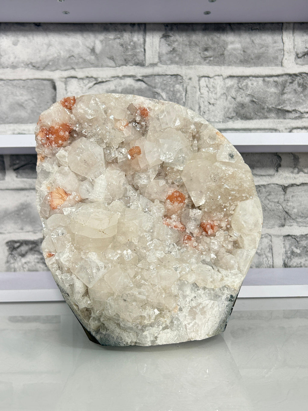 ✨ Diamond Apophyllite With Peach Stillbite