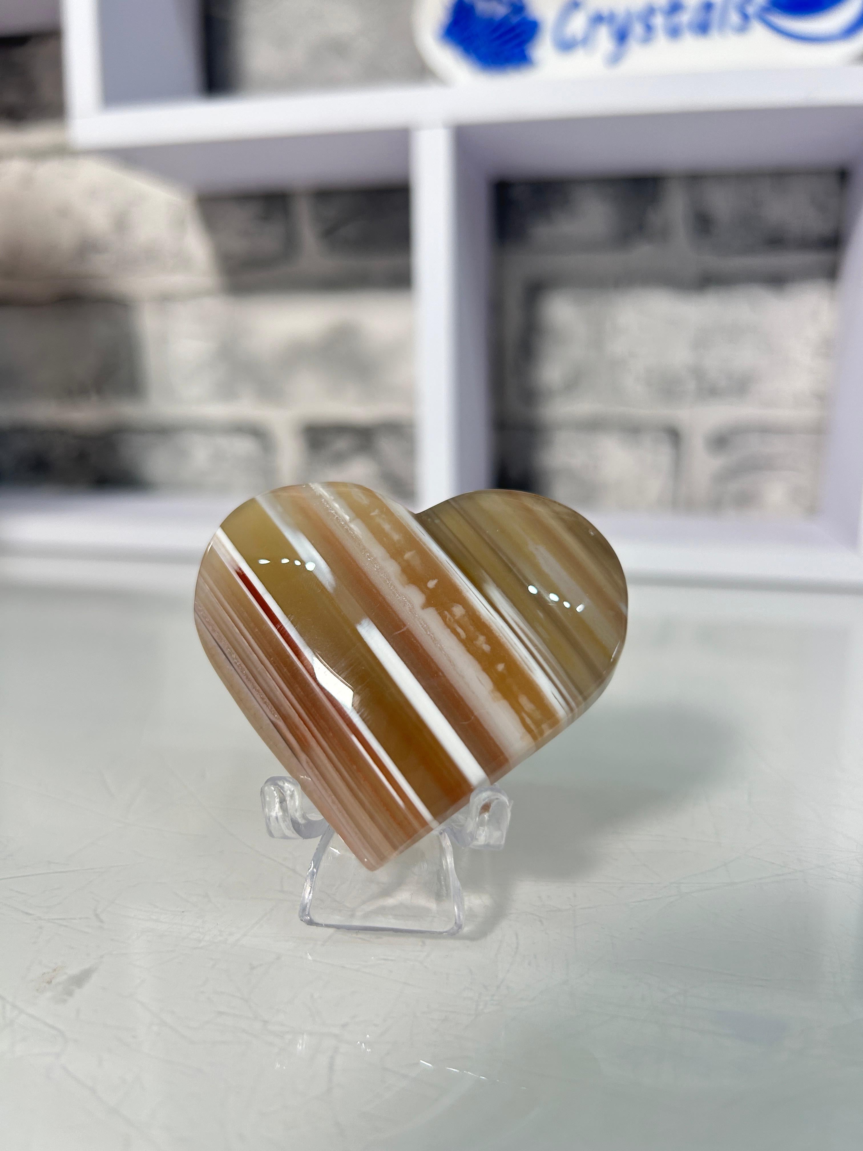 Banded Red Agate Heart