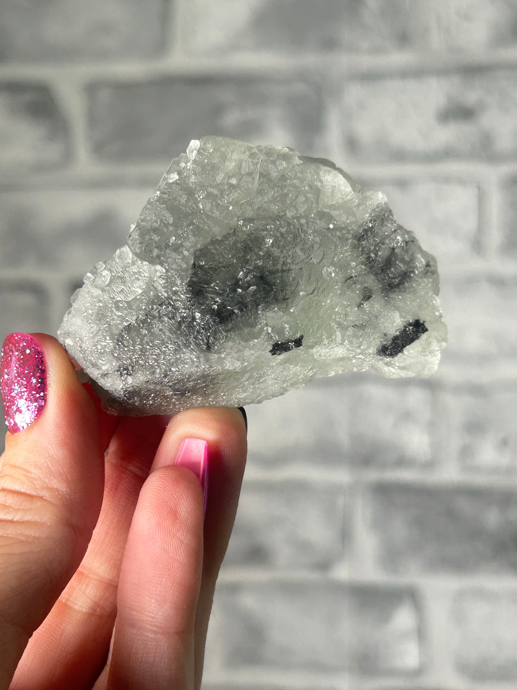 XHL fluorite with black phantoms