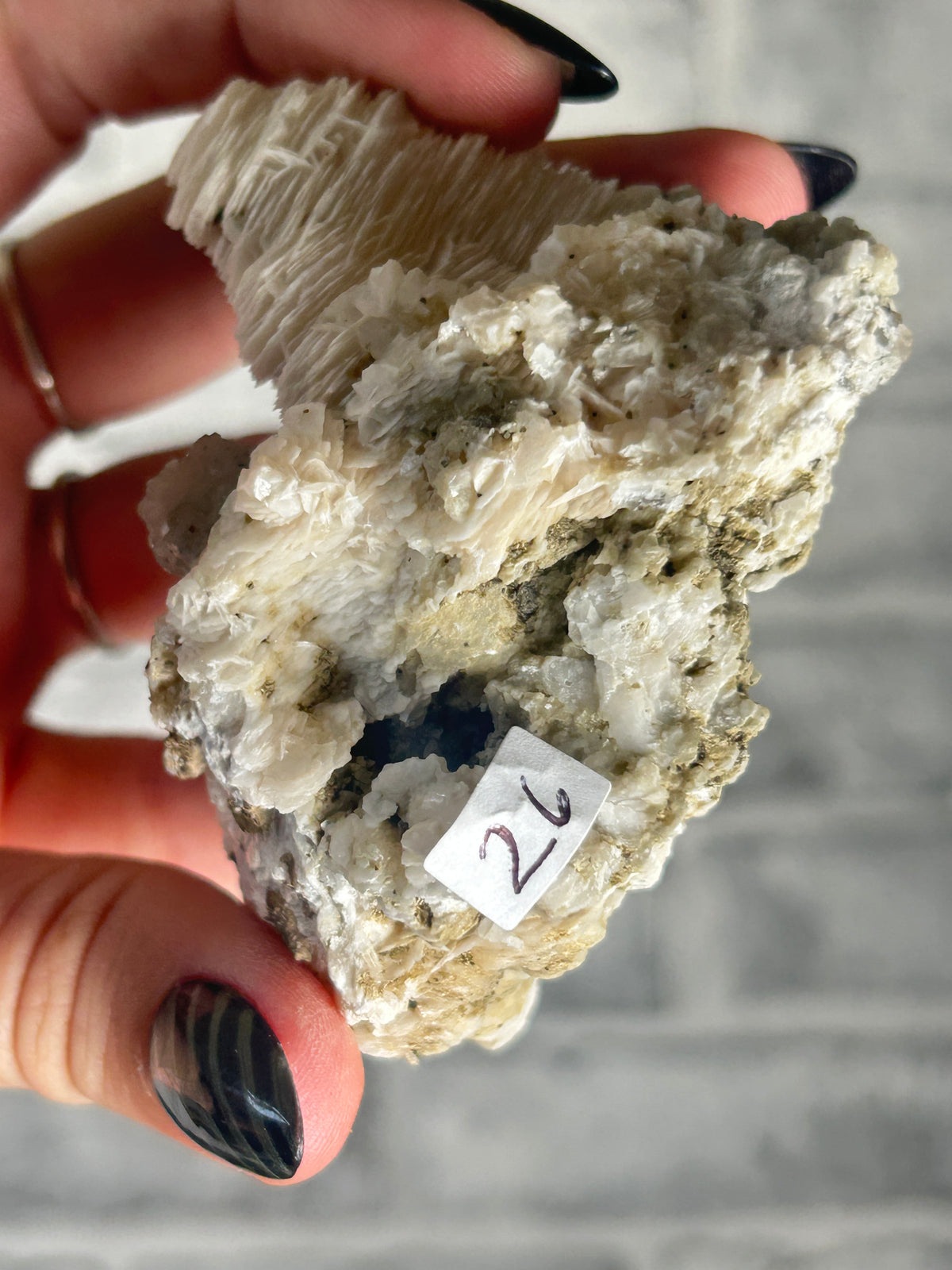 thousand layer calcite on Quartz, Huanggang Fe-Sn Deposit, Inner Mongolia