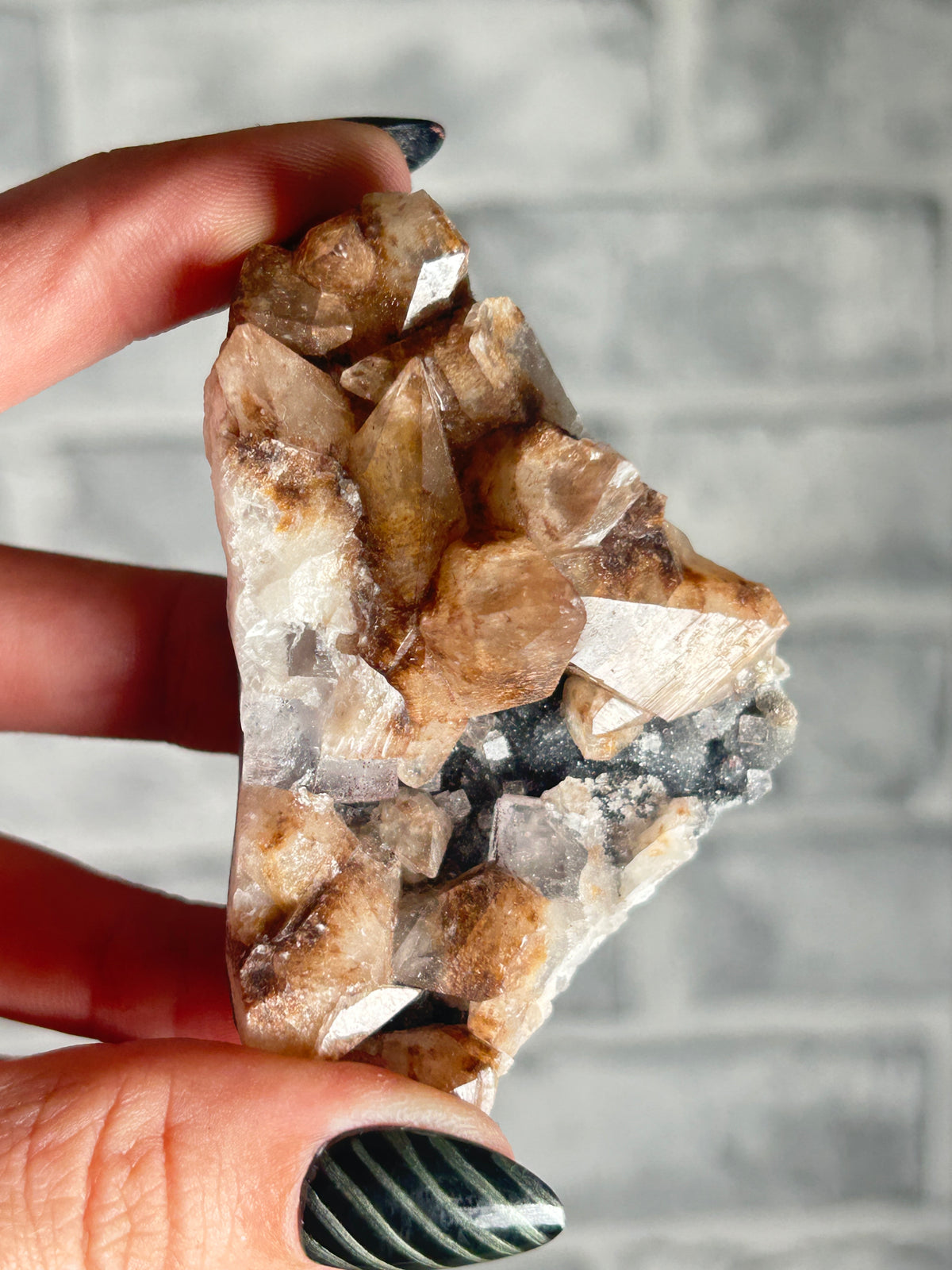 Dogtooth Calcite with Hematite inclusions from Daye, Hubei, China