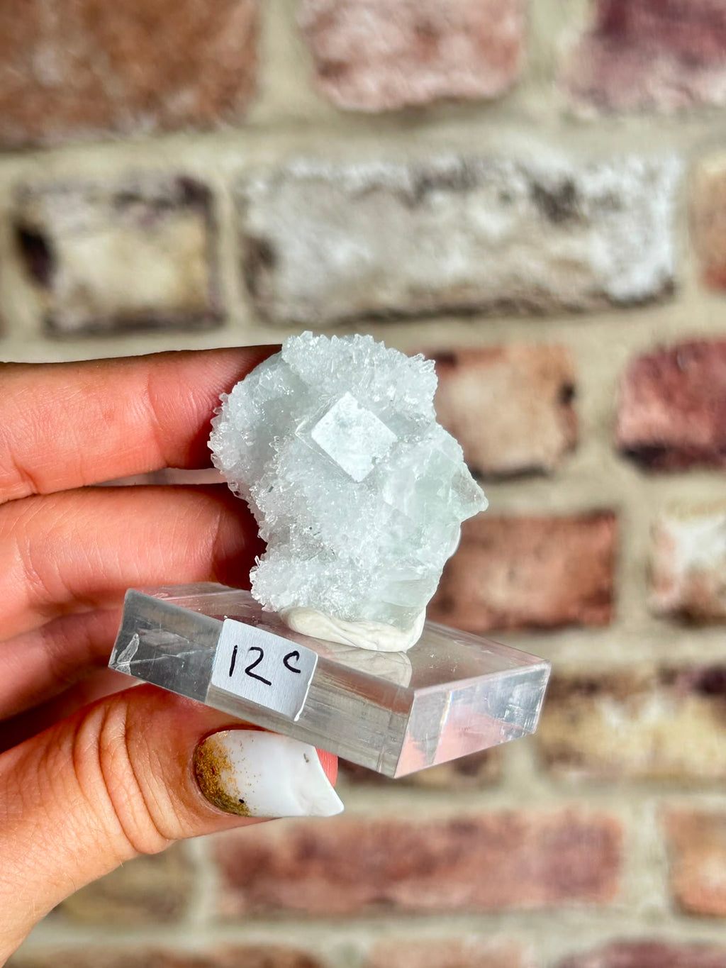 Glassy Fluorite on Quartz C