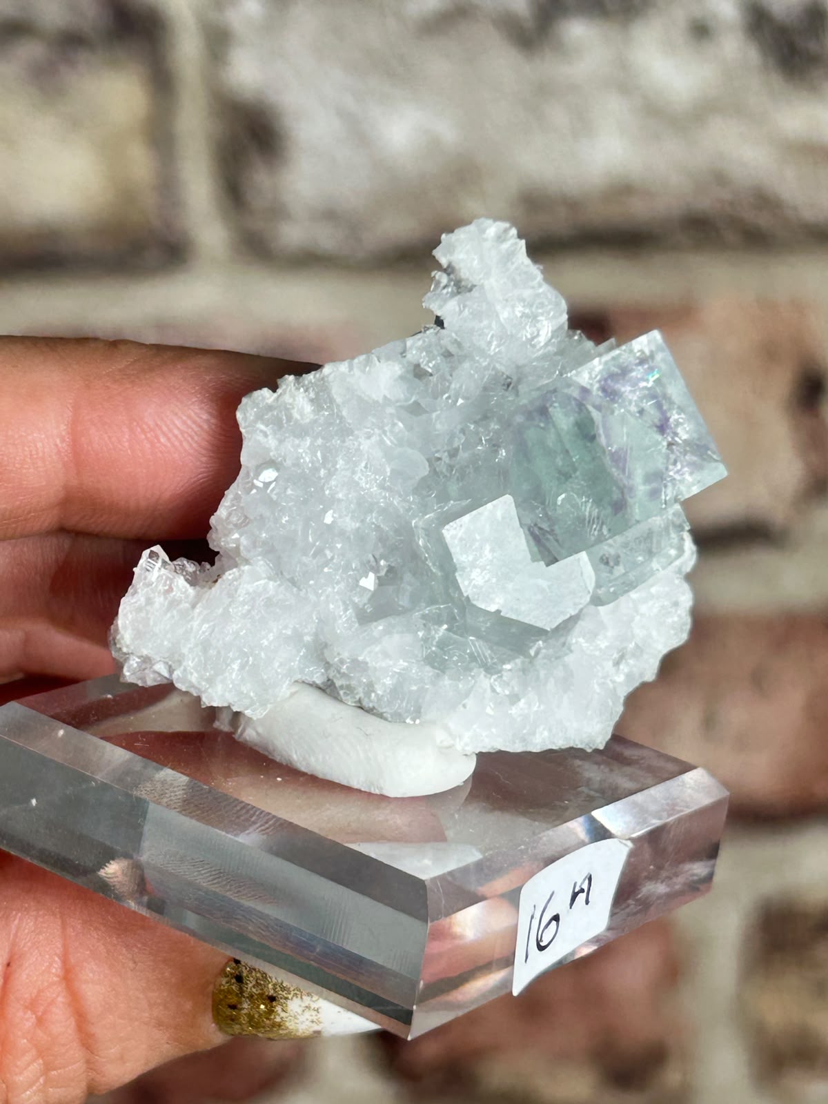 Glassy Fluorite with Purple Phantoms A
