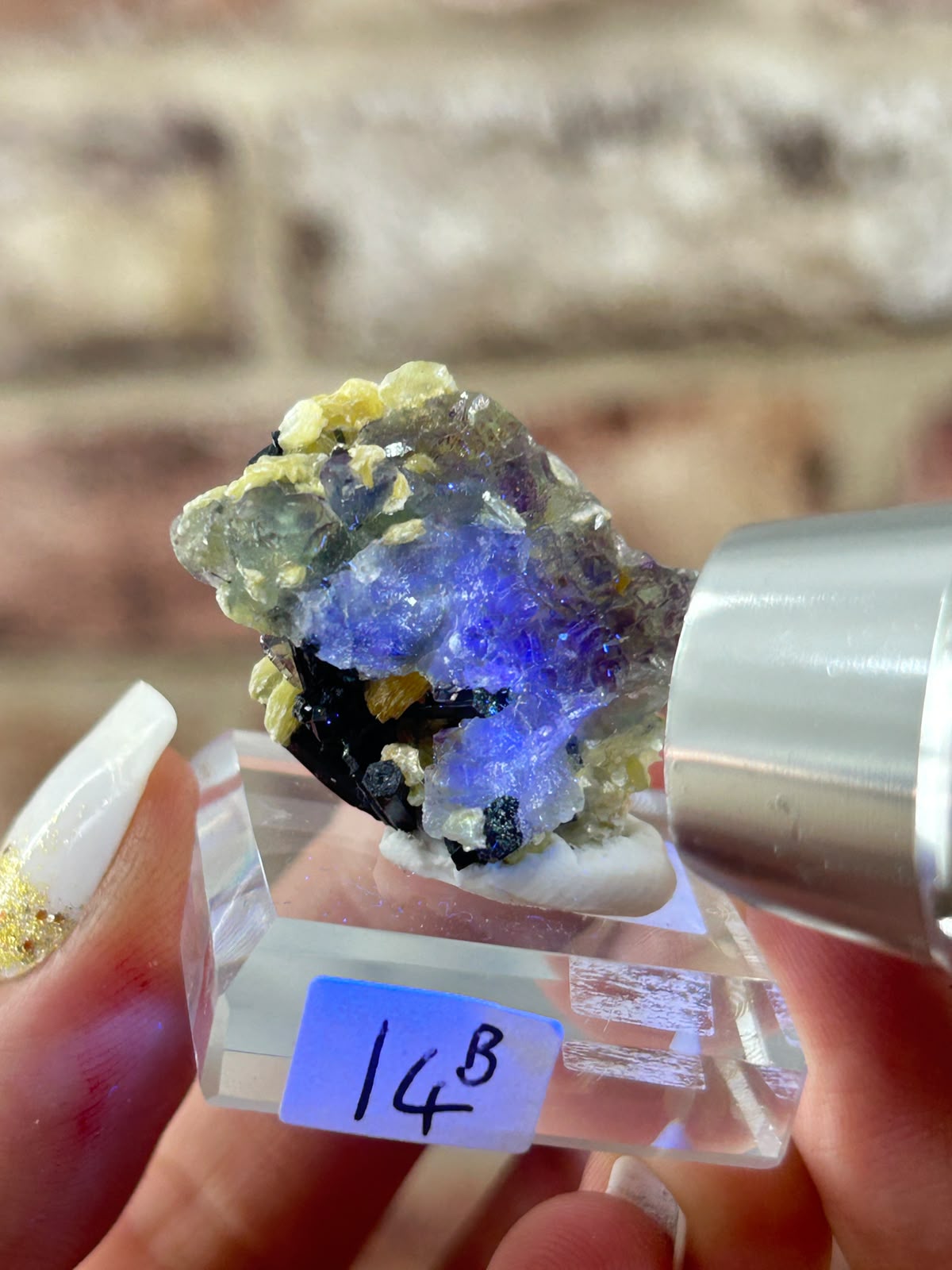 Phantom Fluorite with Yellow Muscovite B