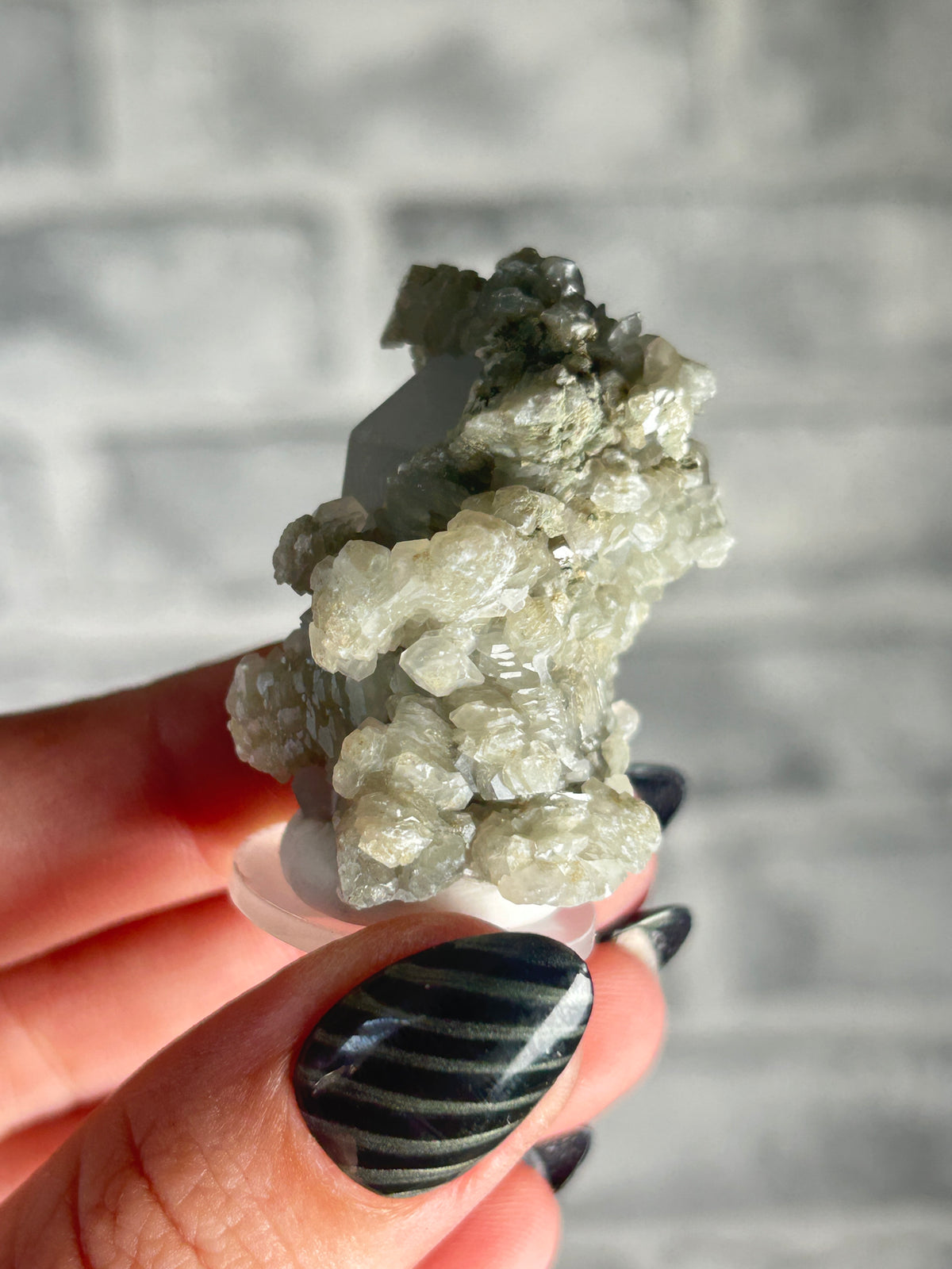 Green calcite on Candle Quartz, Huanggang Fe-Sn Deposit, Inner Mongolia