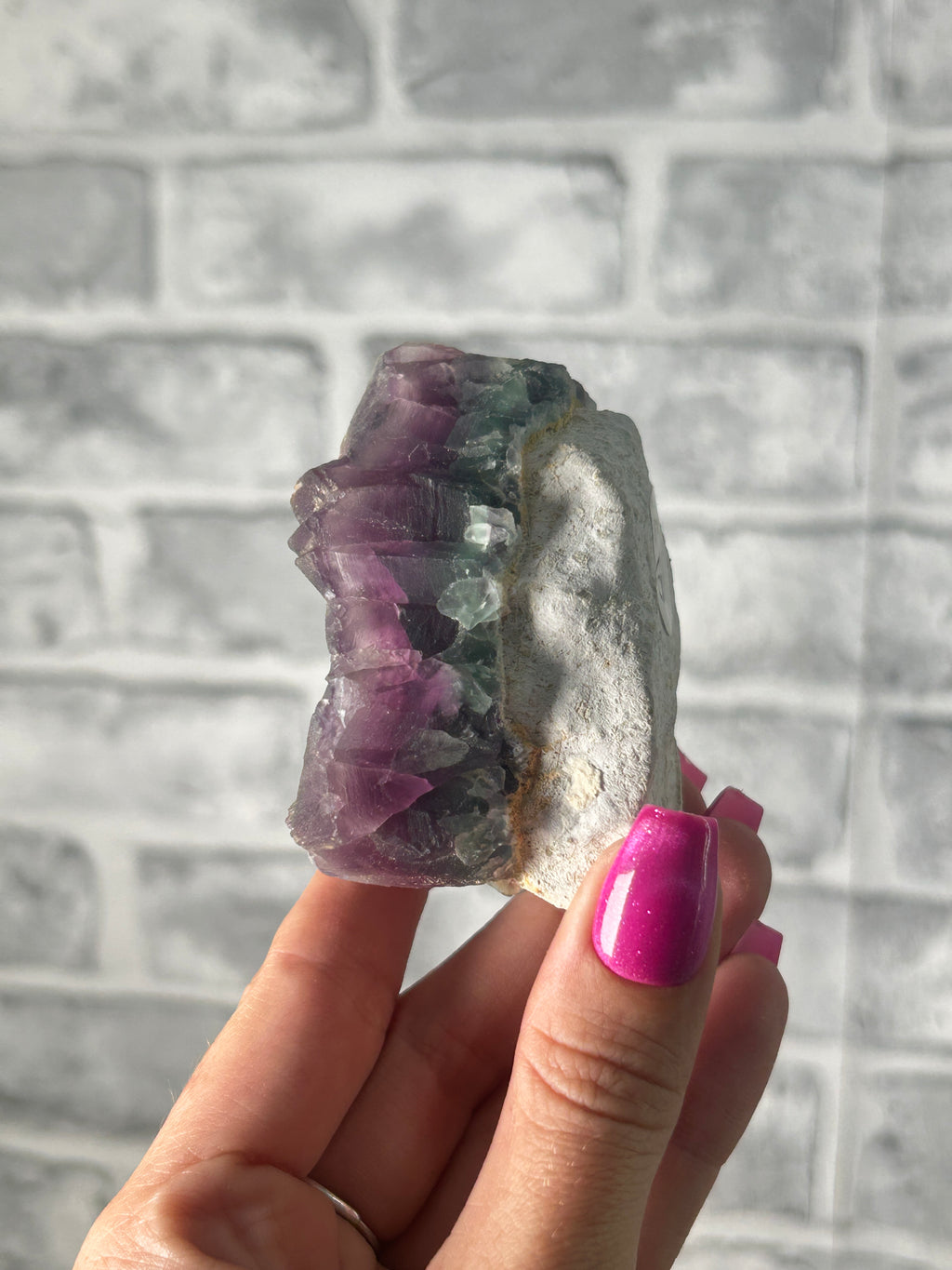 purple and green Zoned Fluorite