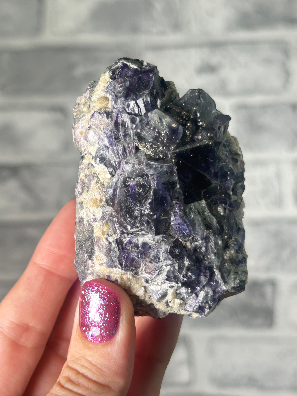 Glassy phantom fluorite, Inner Mongolia, (broken cubes)