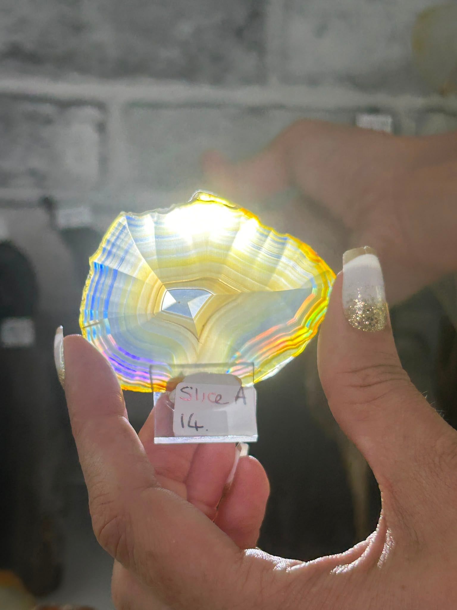 Iris Agate Slice A