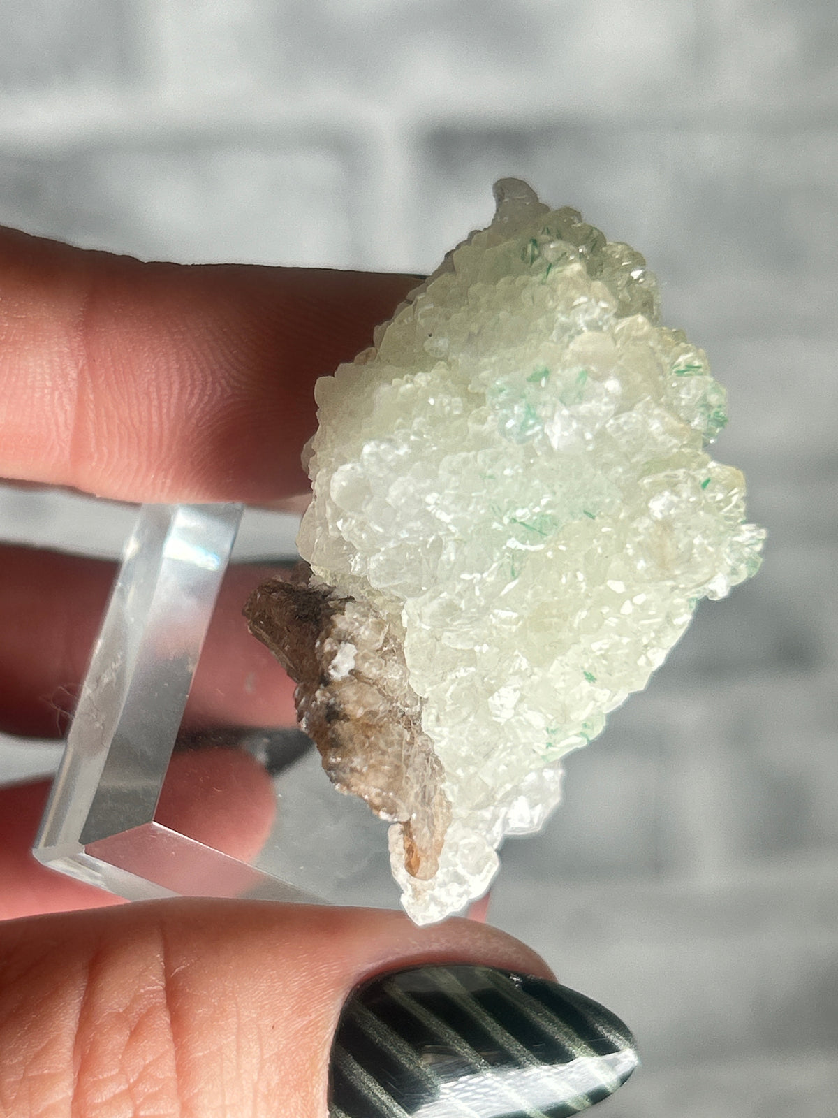 Malachite coated Selenite, Guizhou, China