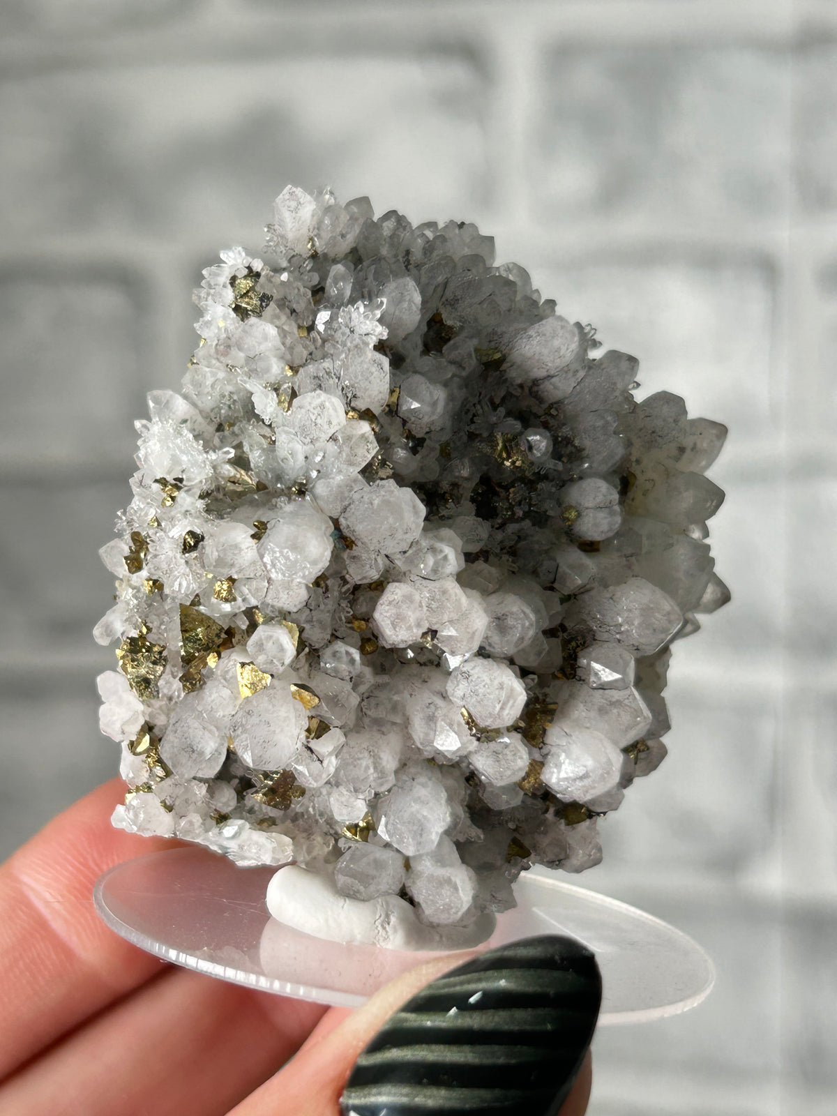 Quartz Cluster with Colourful Pyrite - Guangxi, China