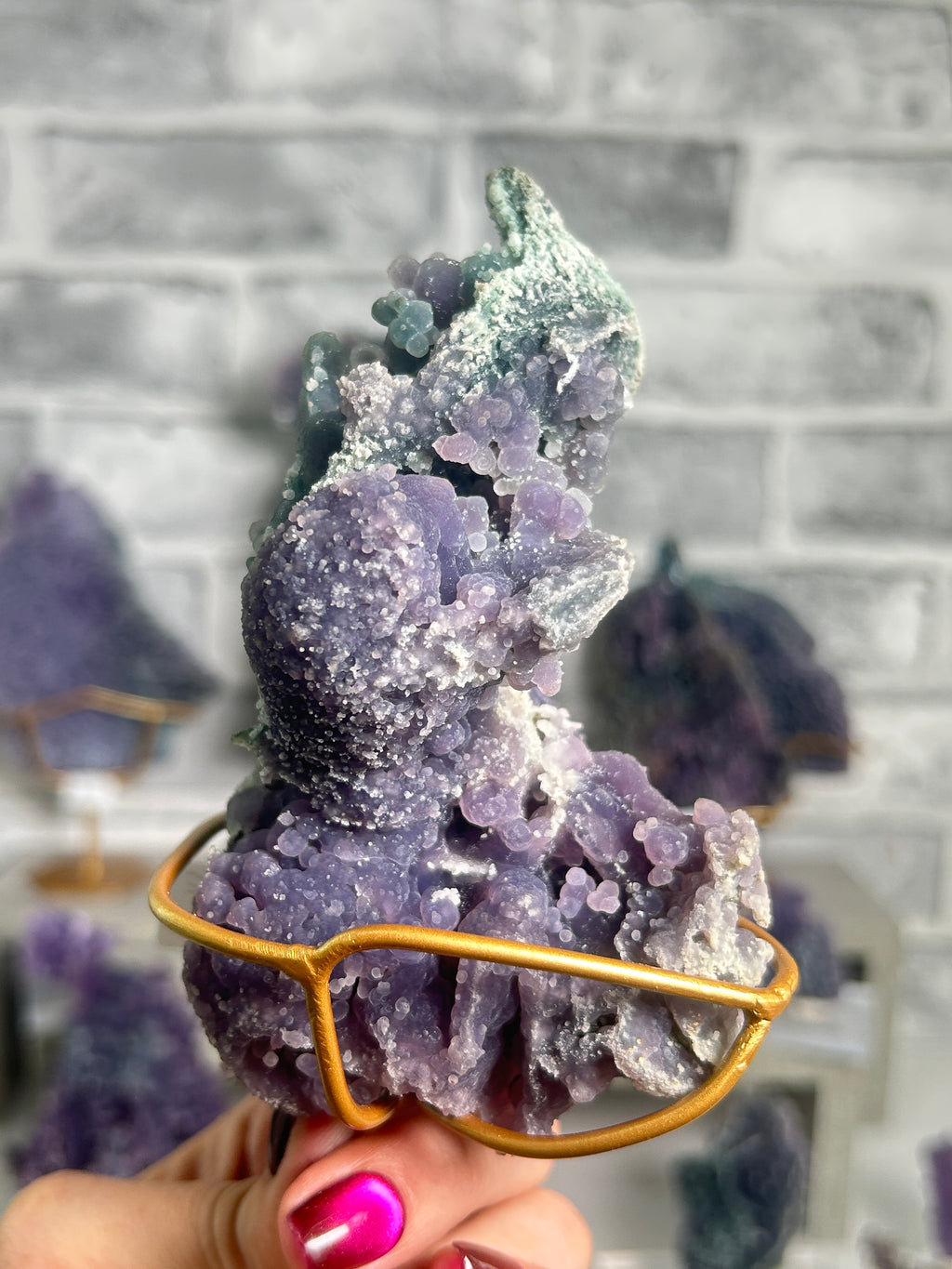 Purple & Mint Green Grape Agate Cluster E