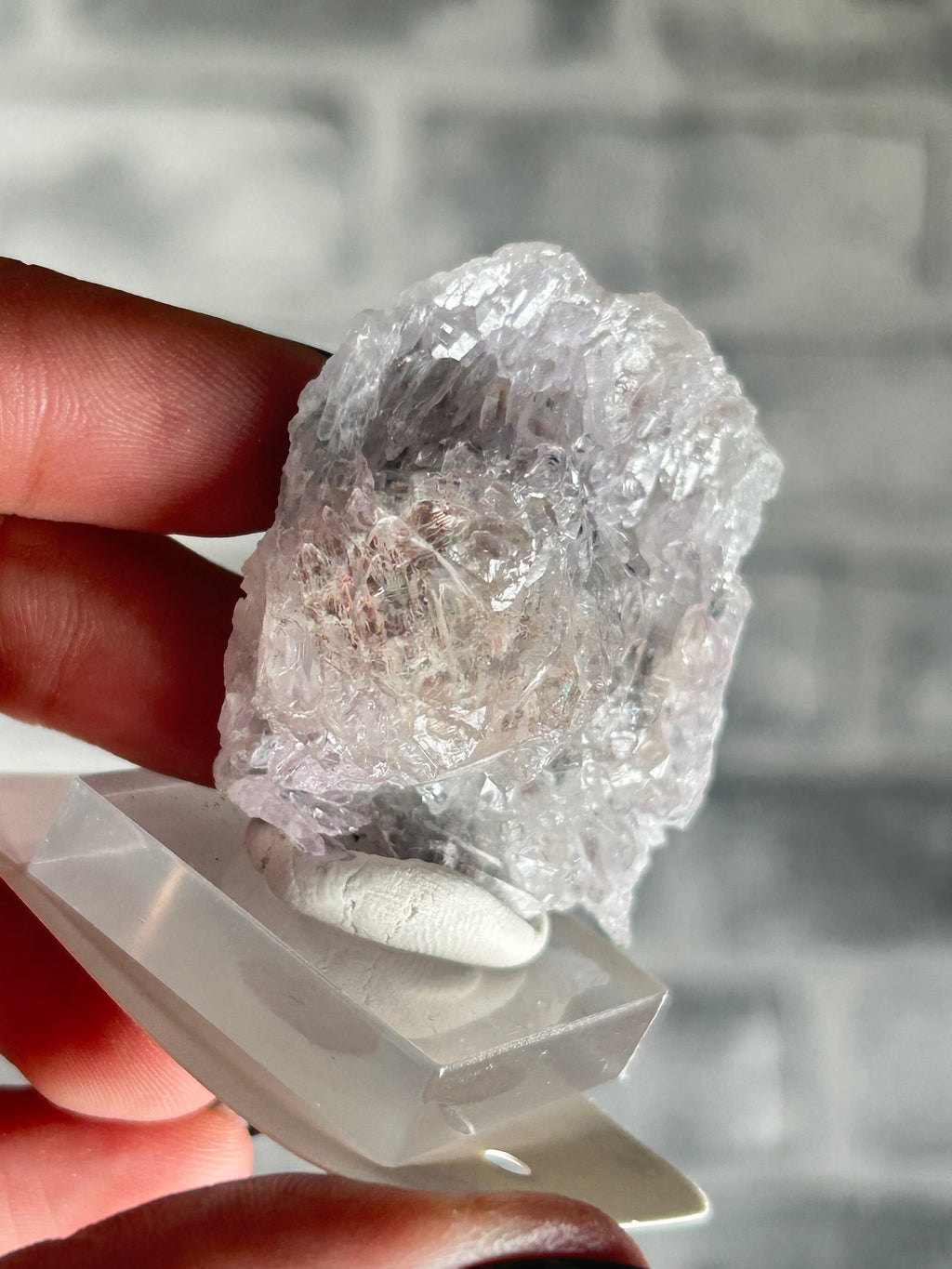 Galaxy Amethyst over grown an Unknown Mineral, Minas Gerais Brazil