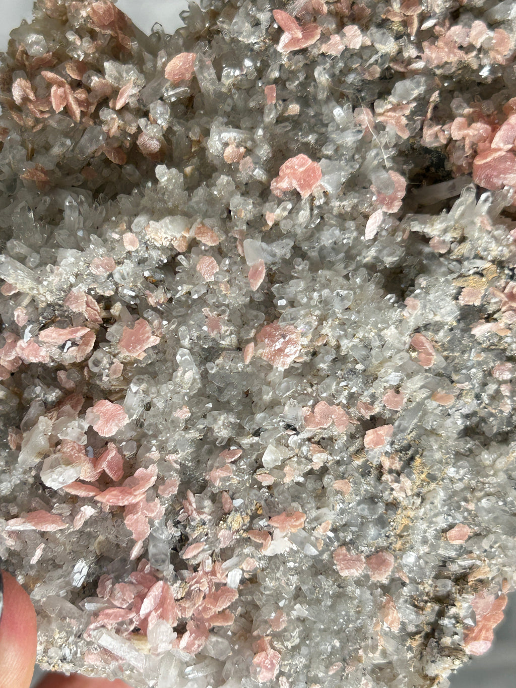 Rhodochrosite, Pyrite and Quartz, GuangXi, China