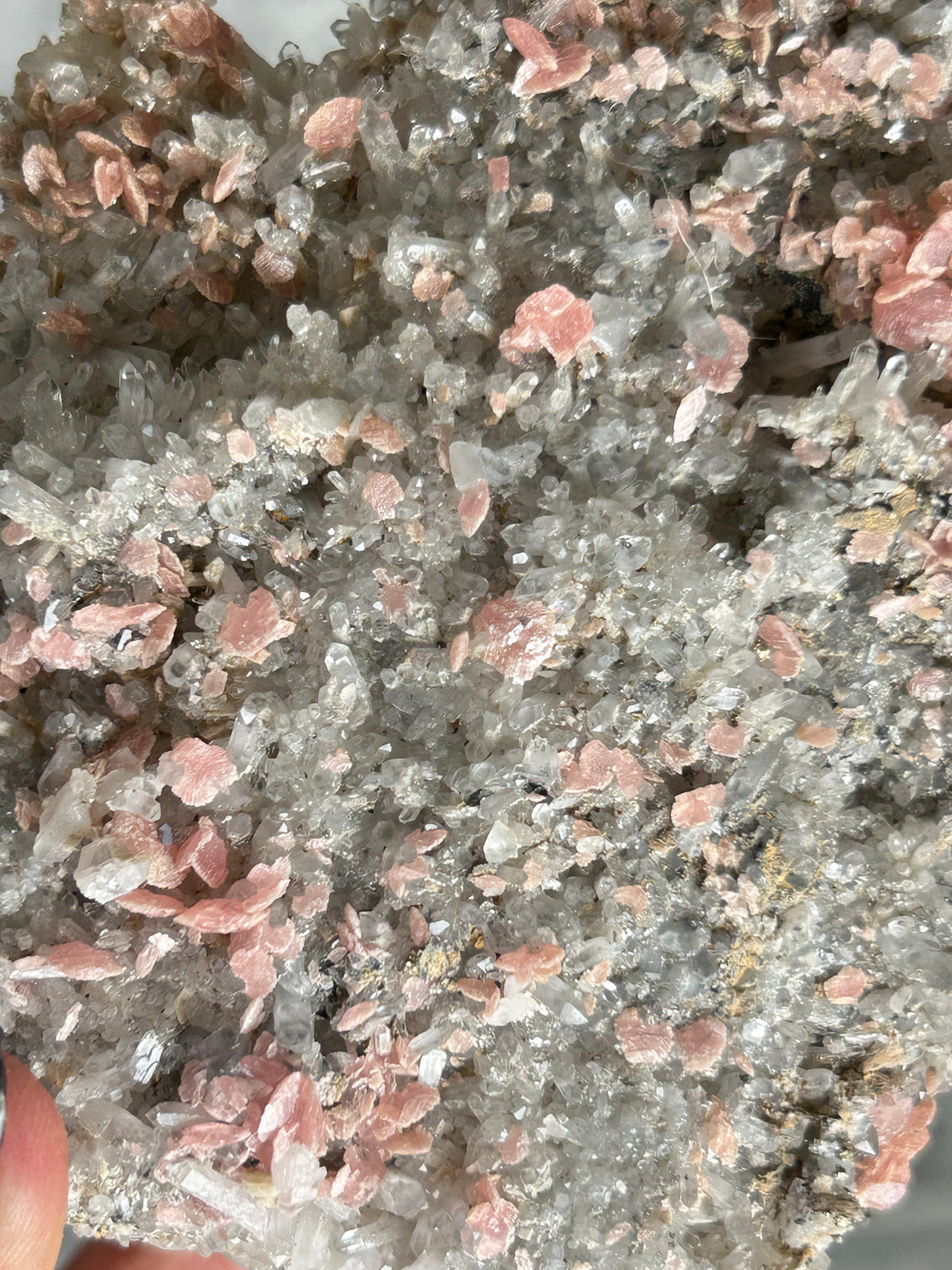 Rhodochrosite, Pyrite and Quartz, GuangXi, China