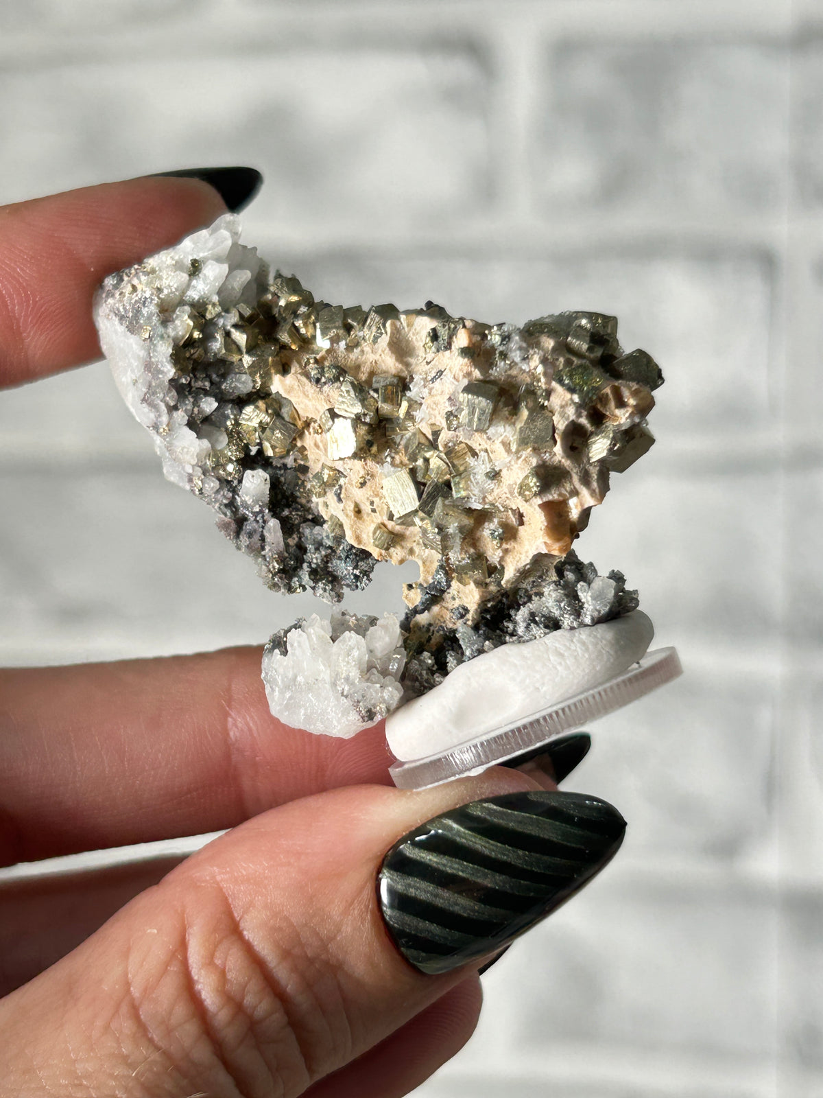 Quartz Cluster with Colourful Pyrite - Guangxi, China