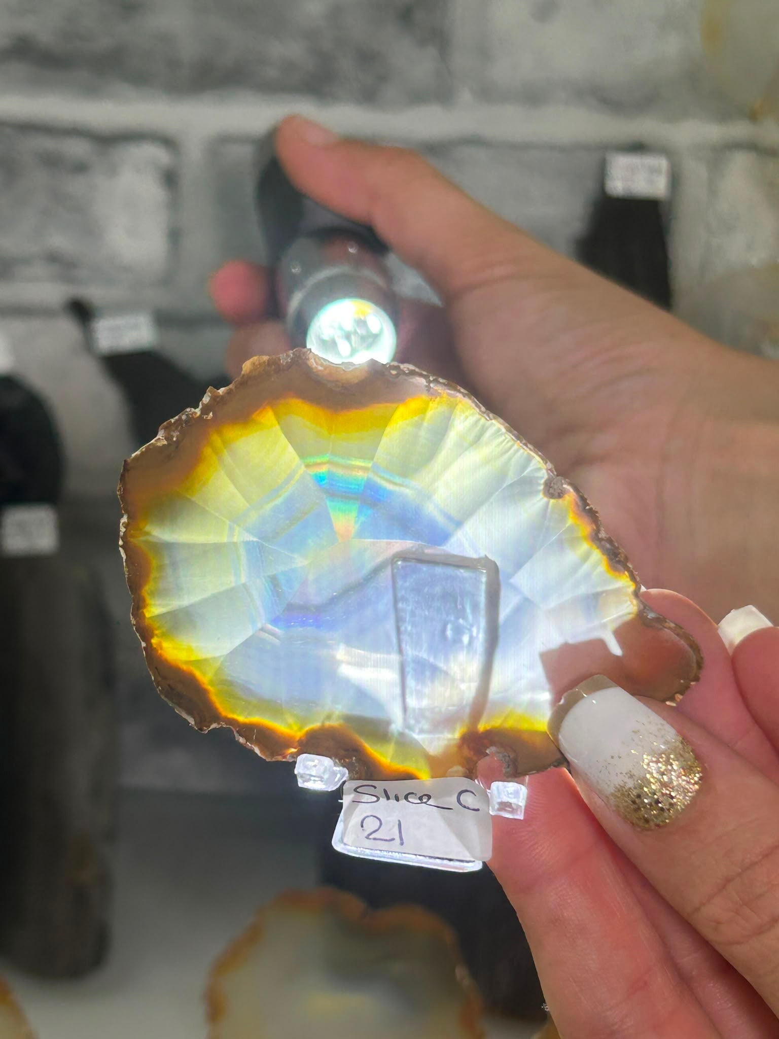 Iris Agate Slice C
