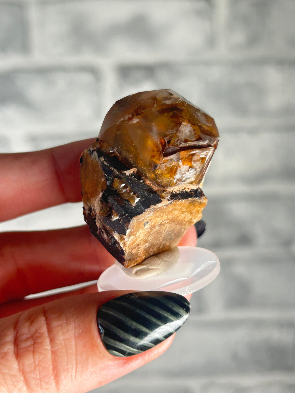 Clear Calcite with iron staining and haematite rom Daye, Hubei, China