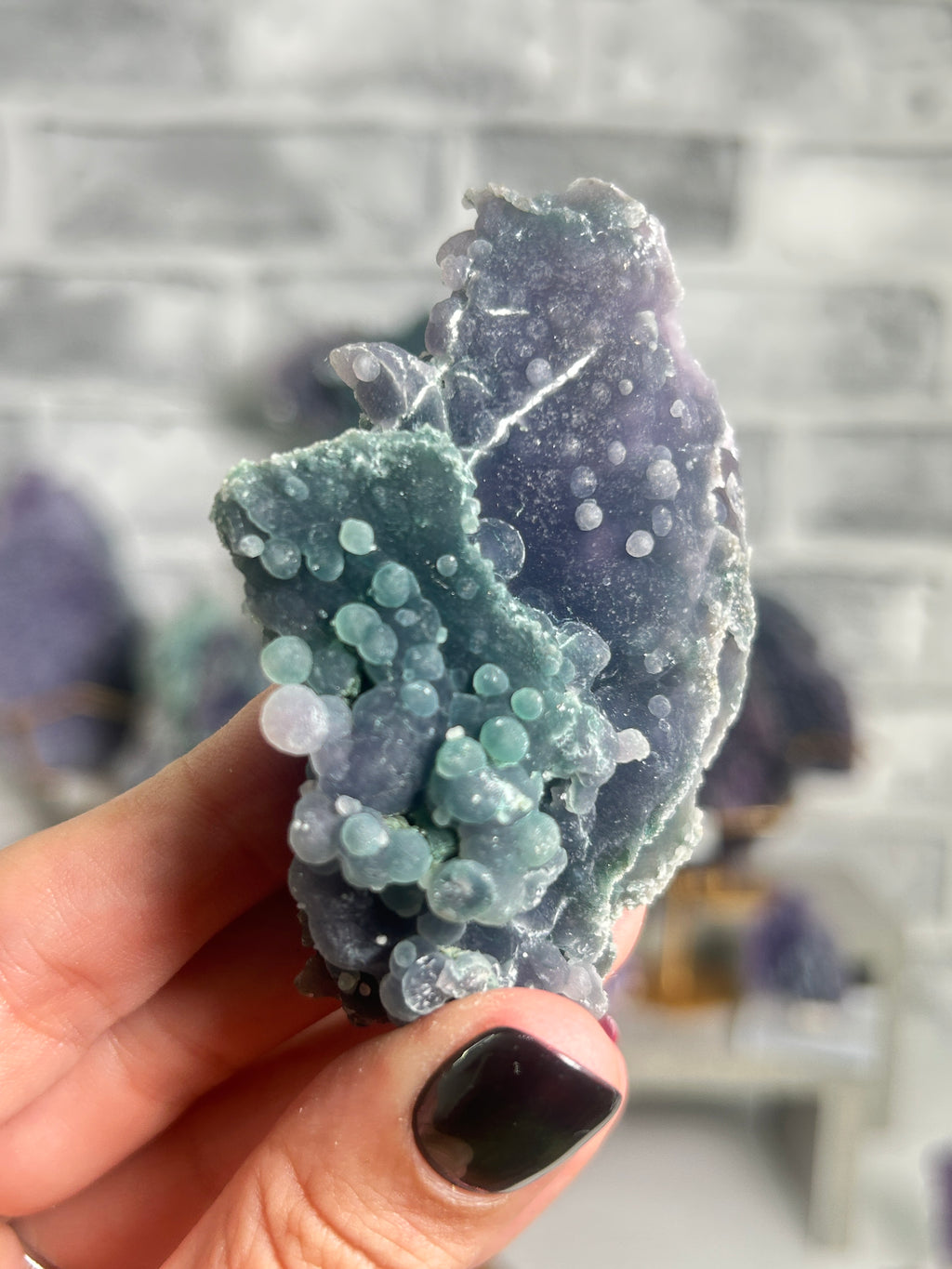 Purple & Green Grape Agate Cluster H