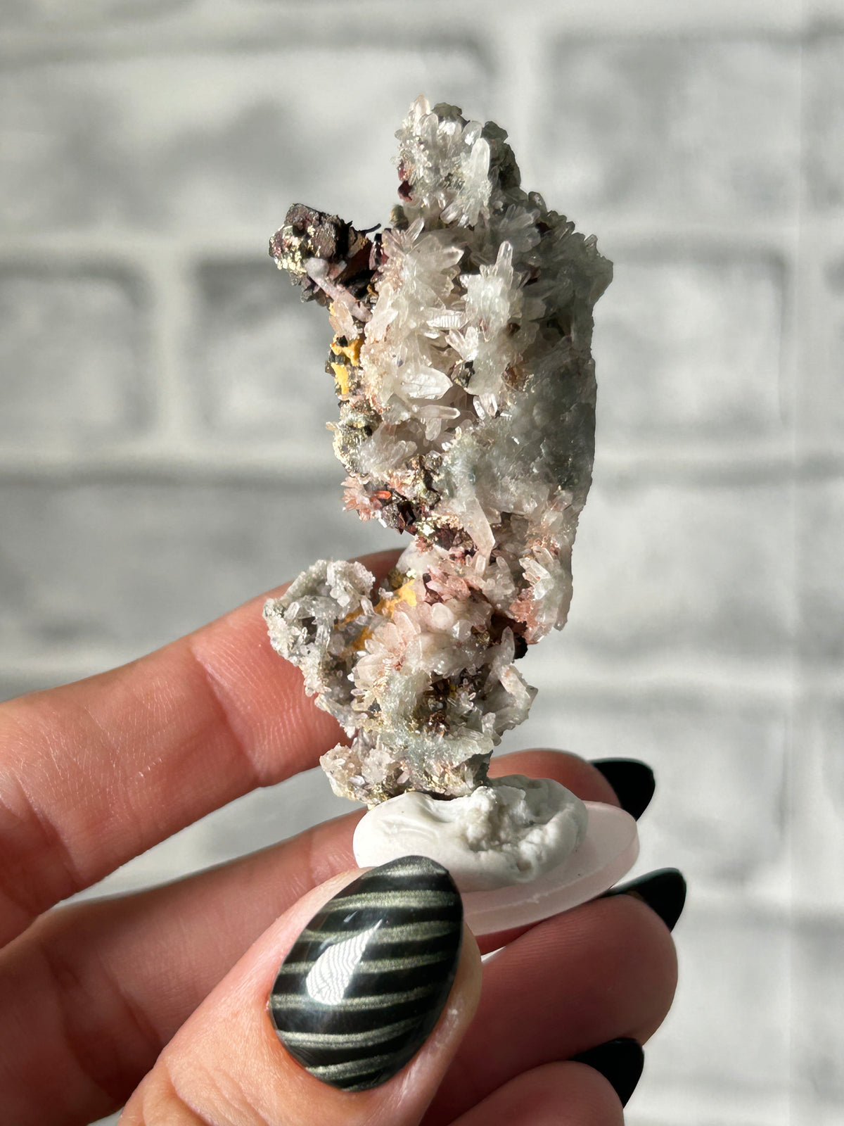Red ‘Strawberry’ Quartz Cluster with Colourful Pyrite - Guizhou, China