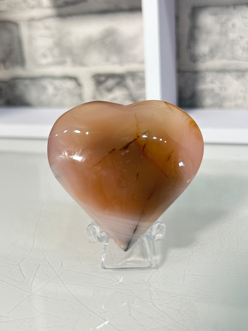 Dendritic Red Agate Heart