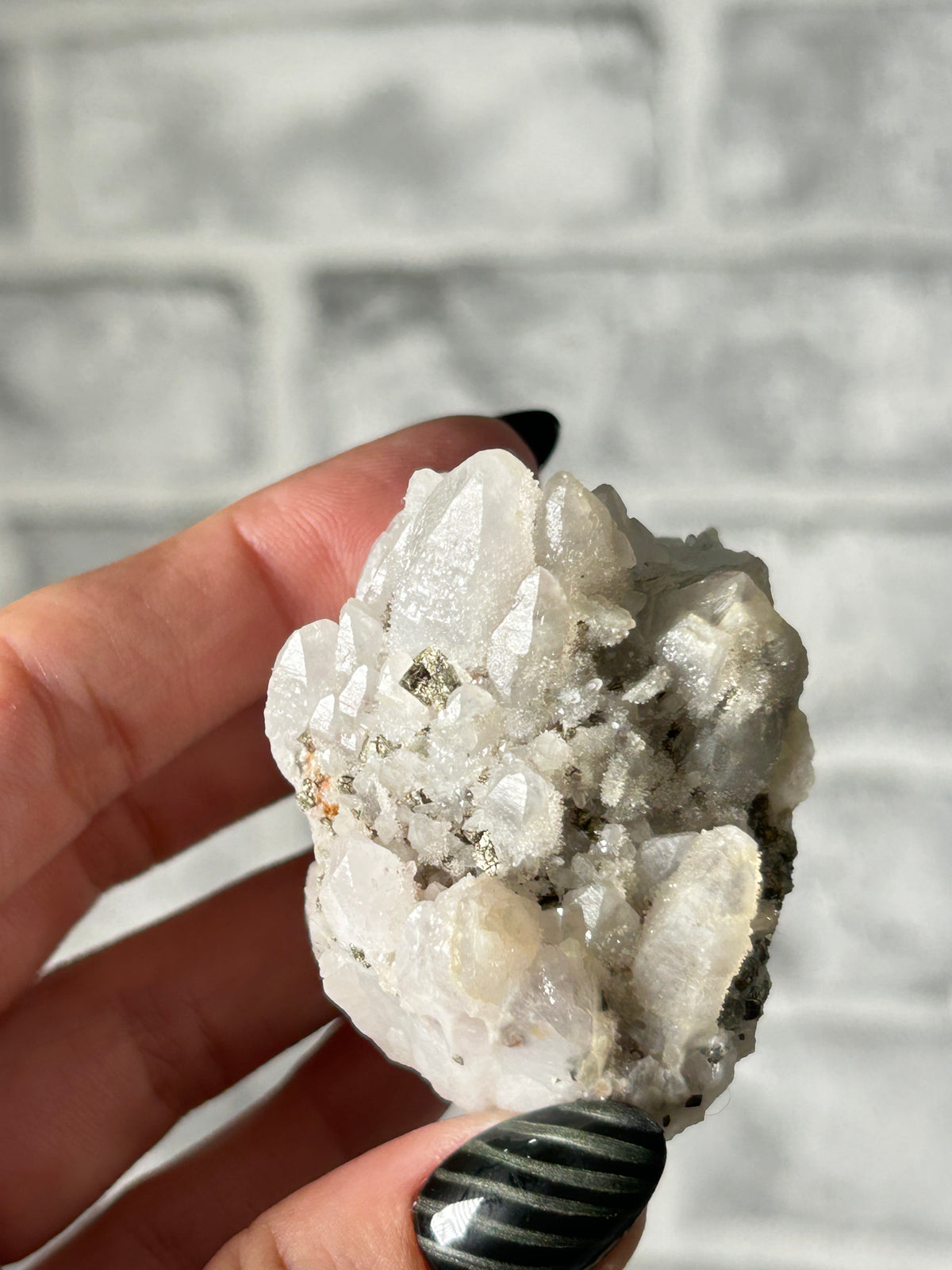 pyrite on Quartz from Inner Mongolia