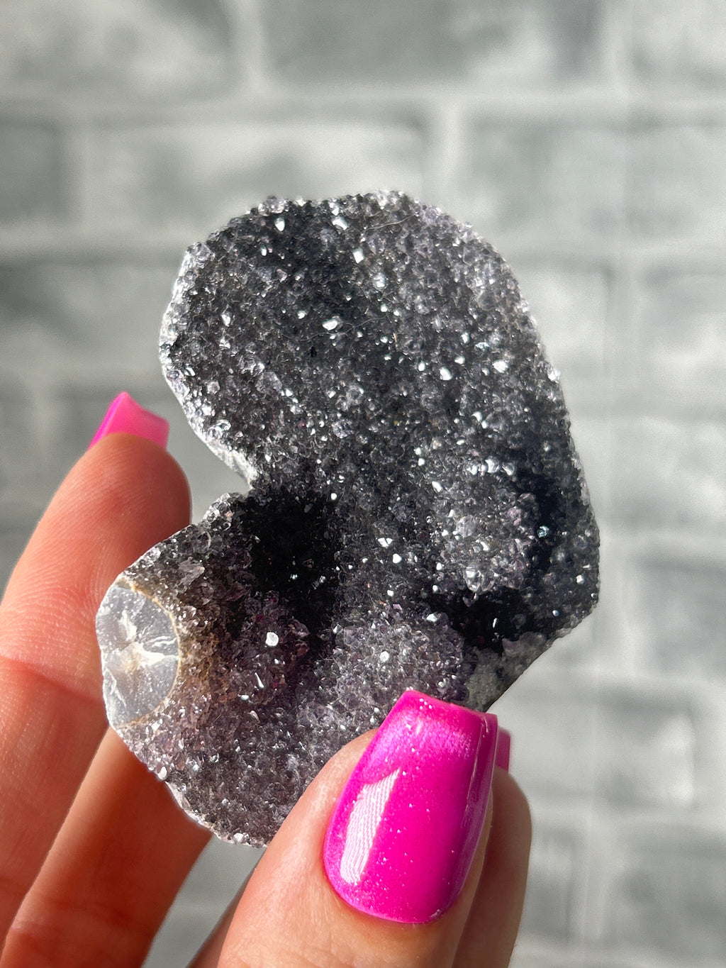 Black Amethyst Heart