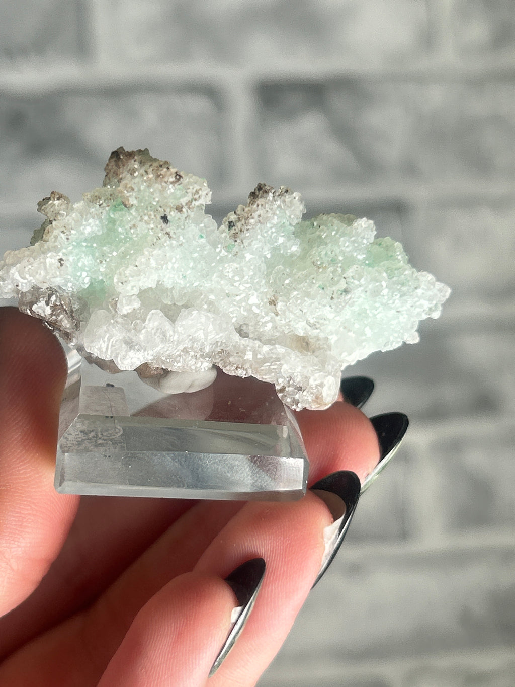 Malachite coated Selenite, Guizhou, China