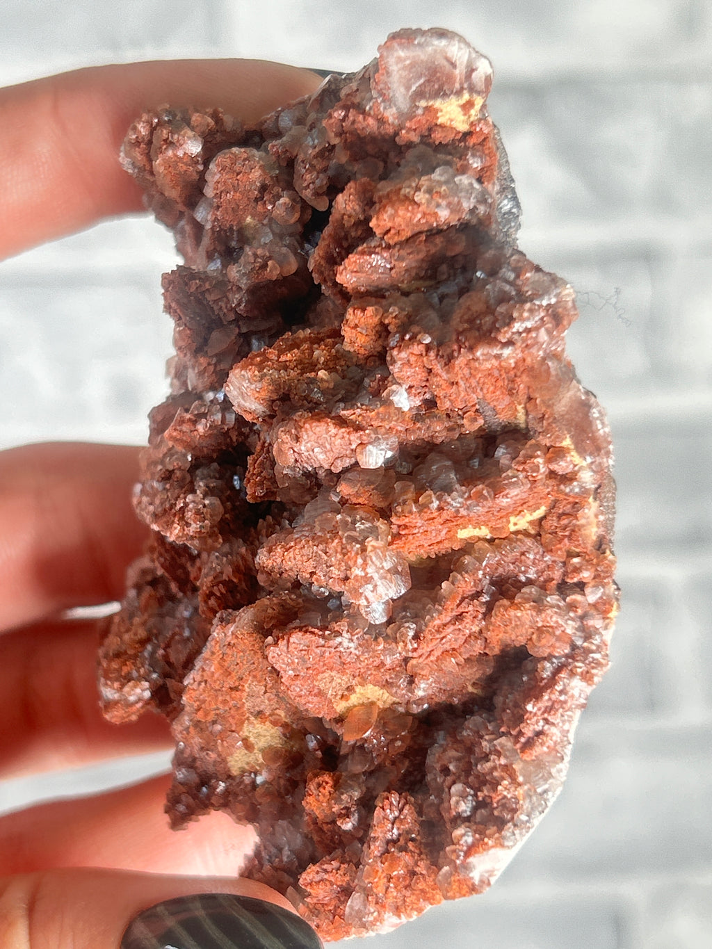 Diamond Hematite Calcite pn Dogtooth Calcite, Hubei, China